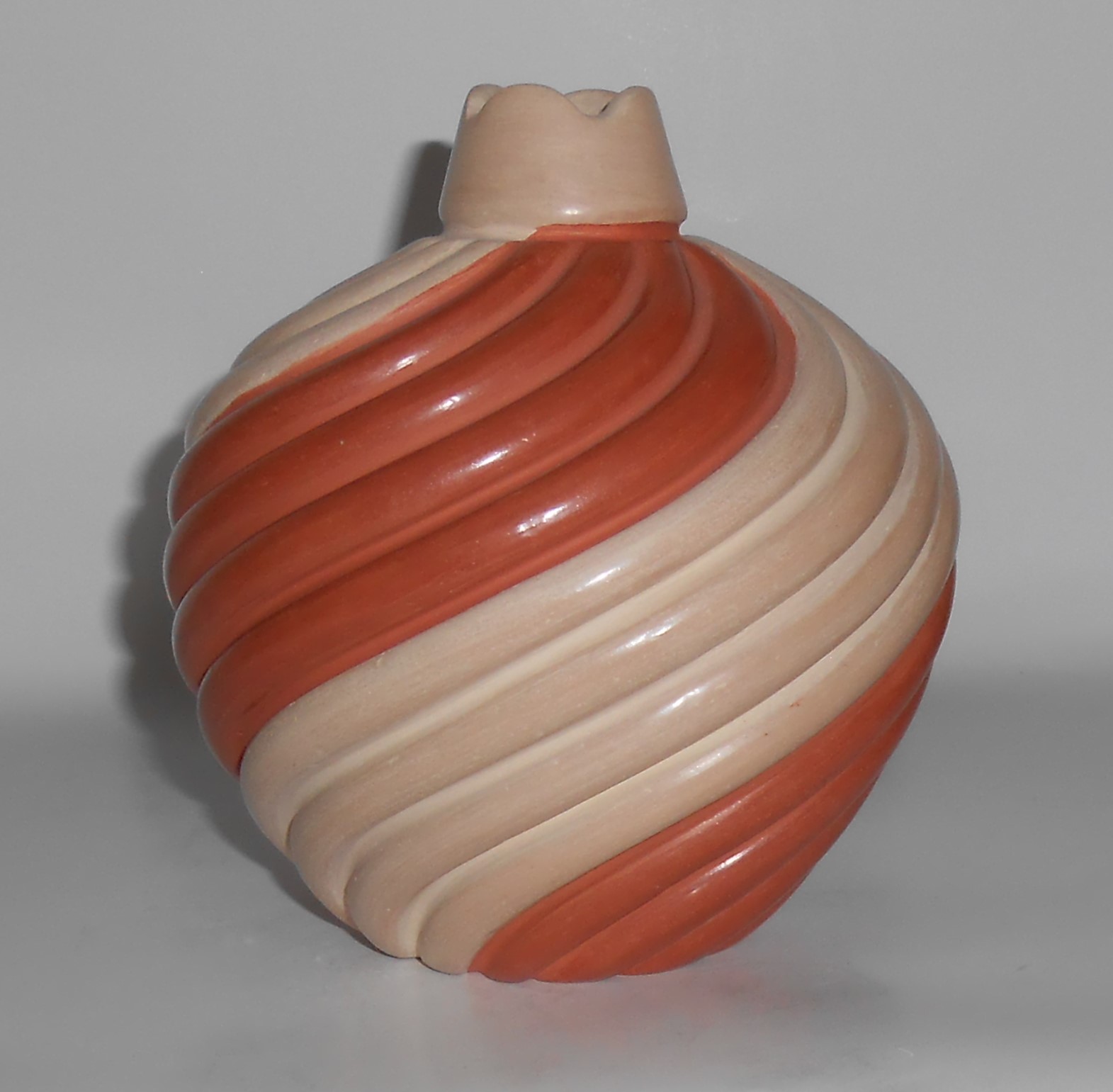 Marcella Yepa Jemez Pueblo Hand Coiled Bulbous Vase