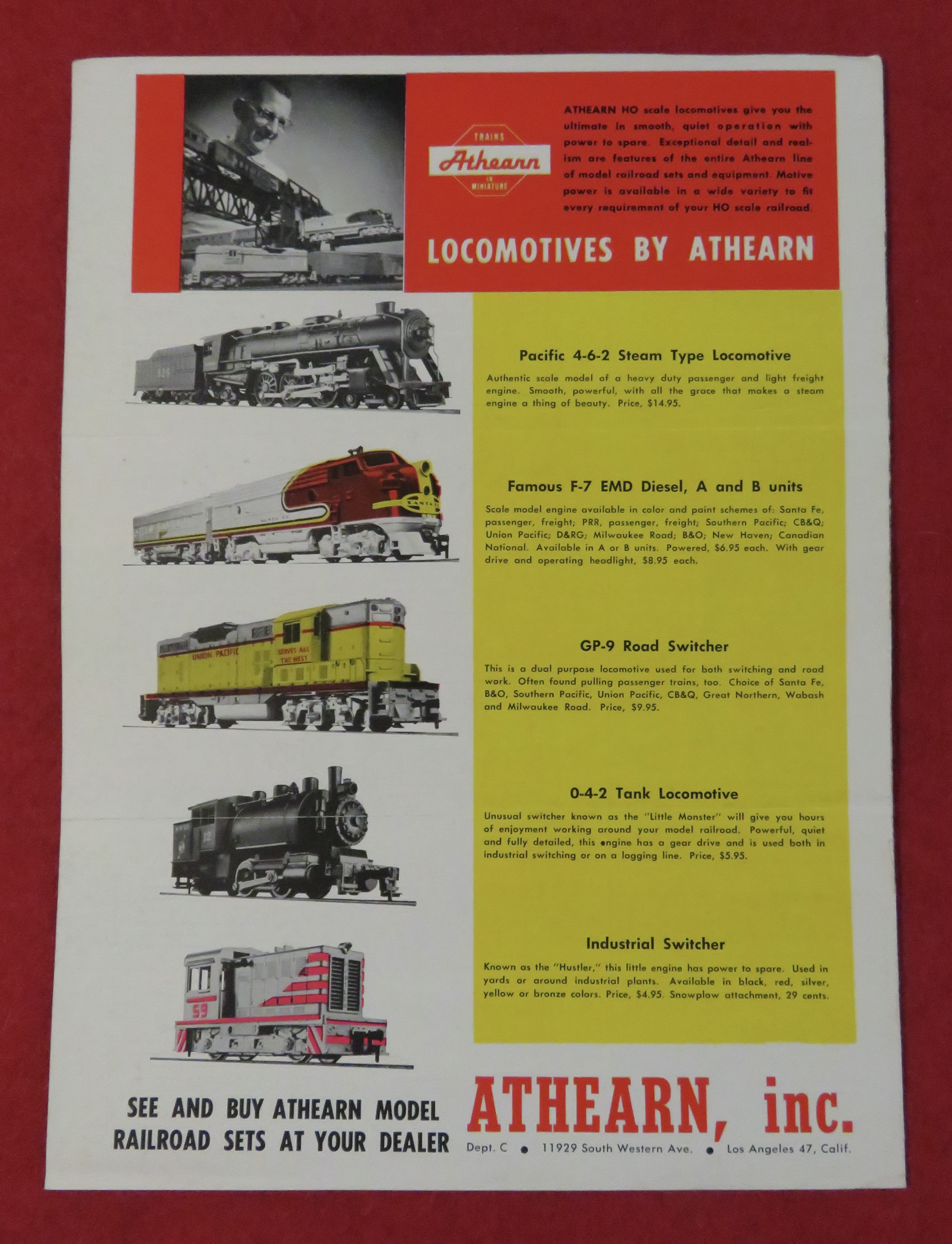 Athearn Model Railroad Train Catalog 1960's
