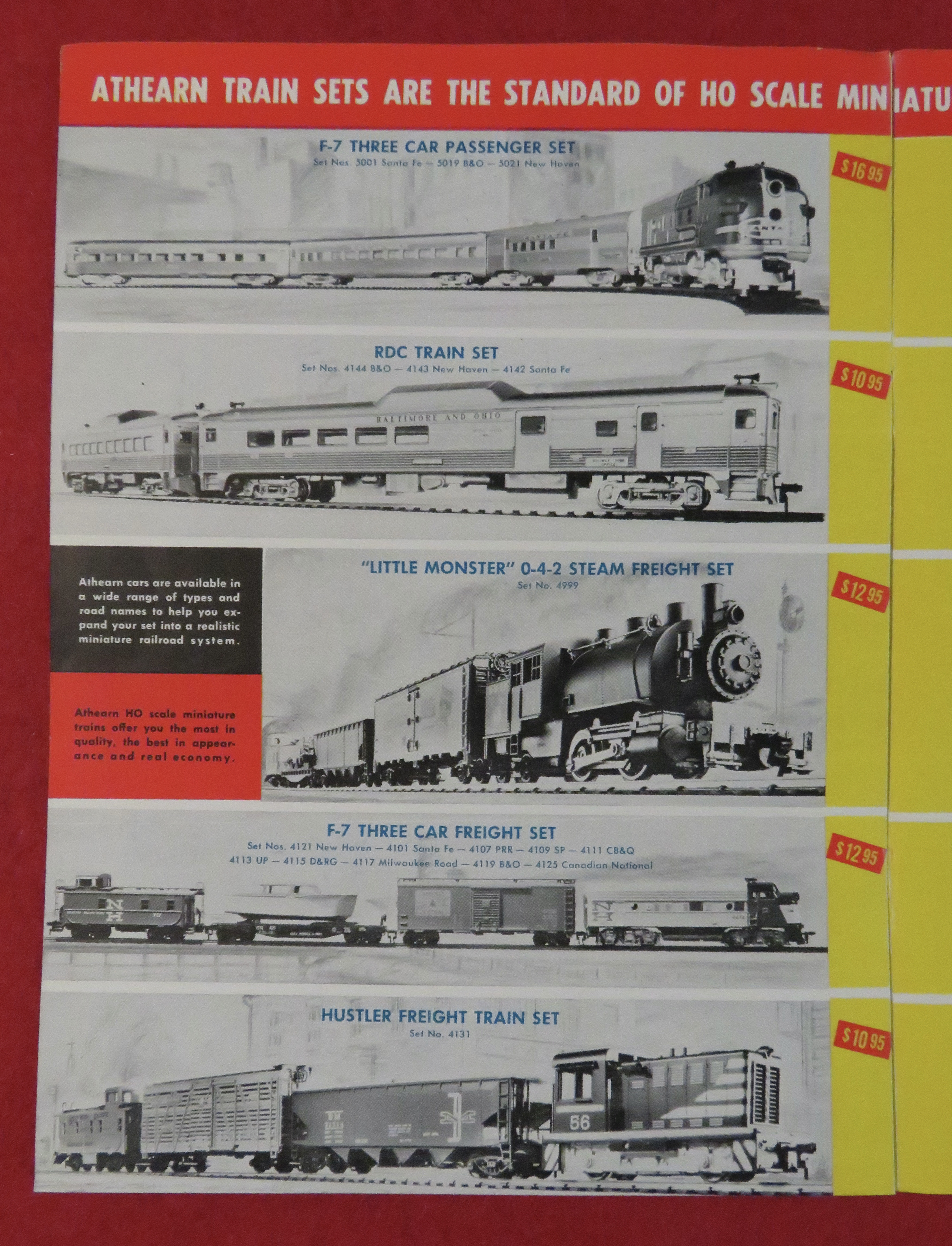 Athearn Model Railroad Train Catalog 1960's