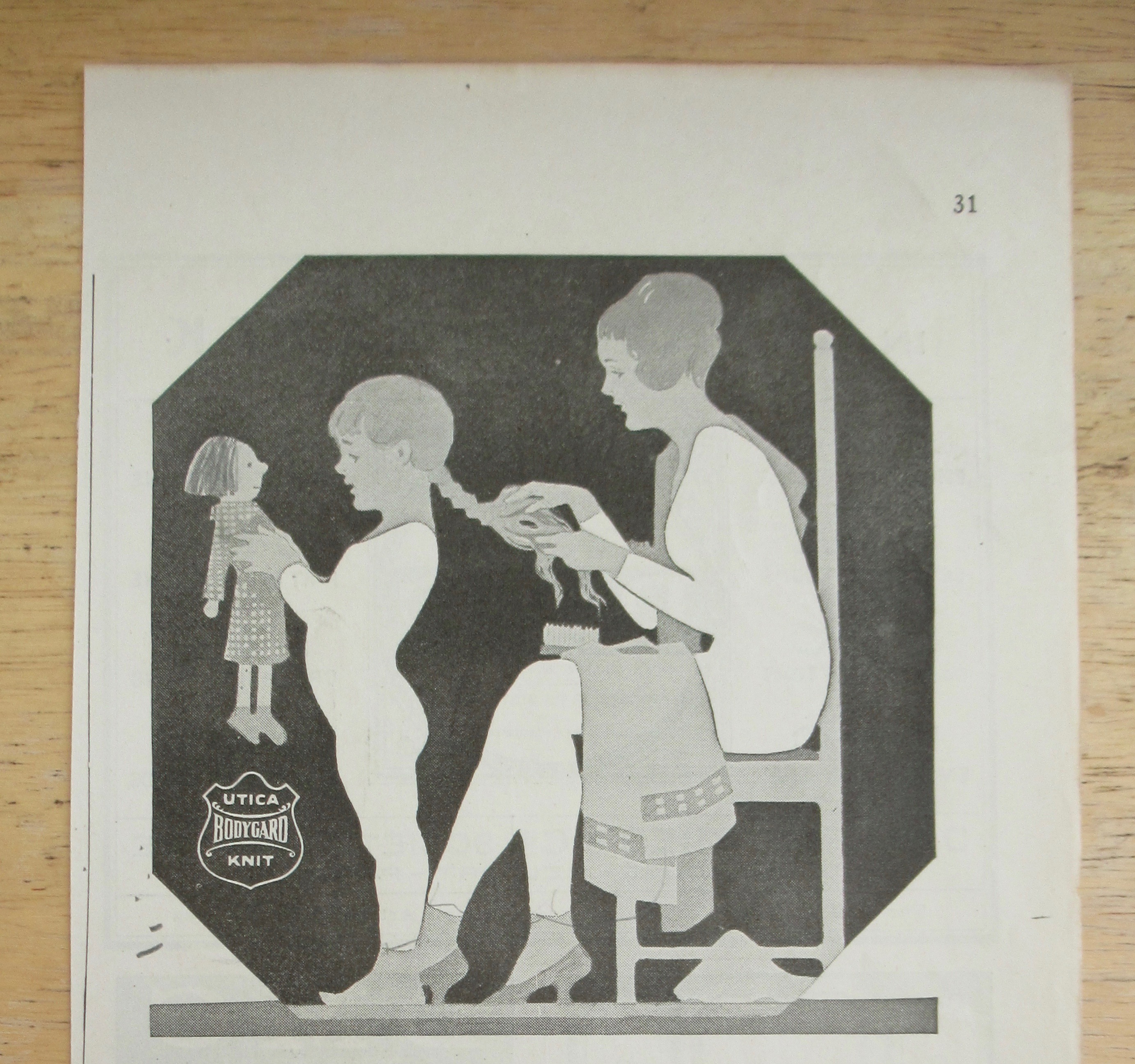 1921 Vellastic Underwear with Woman & Little Girl