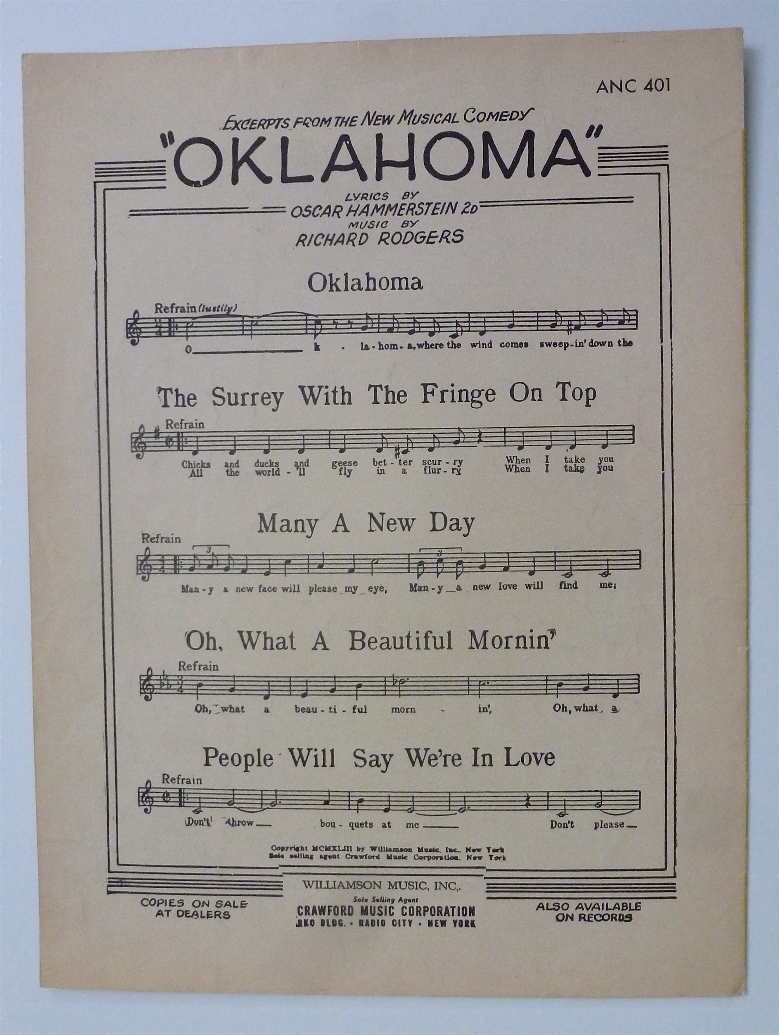 Sheet Music For 1931 Nevertheless I'm In Love With You