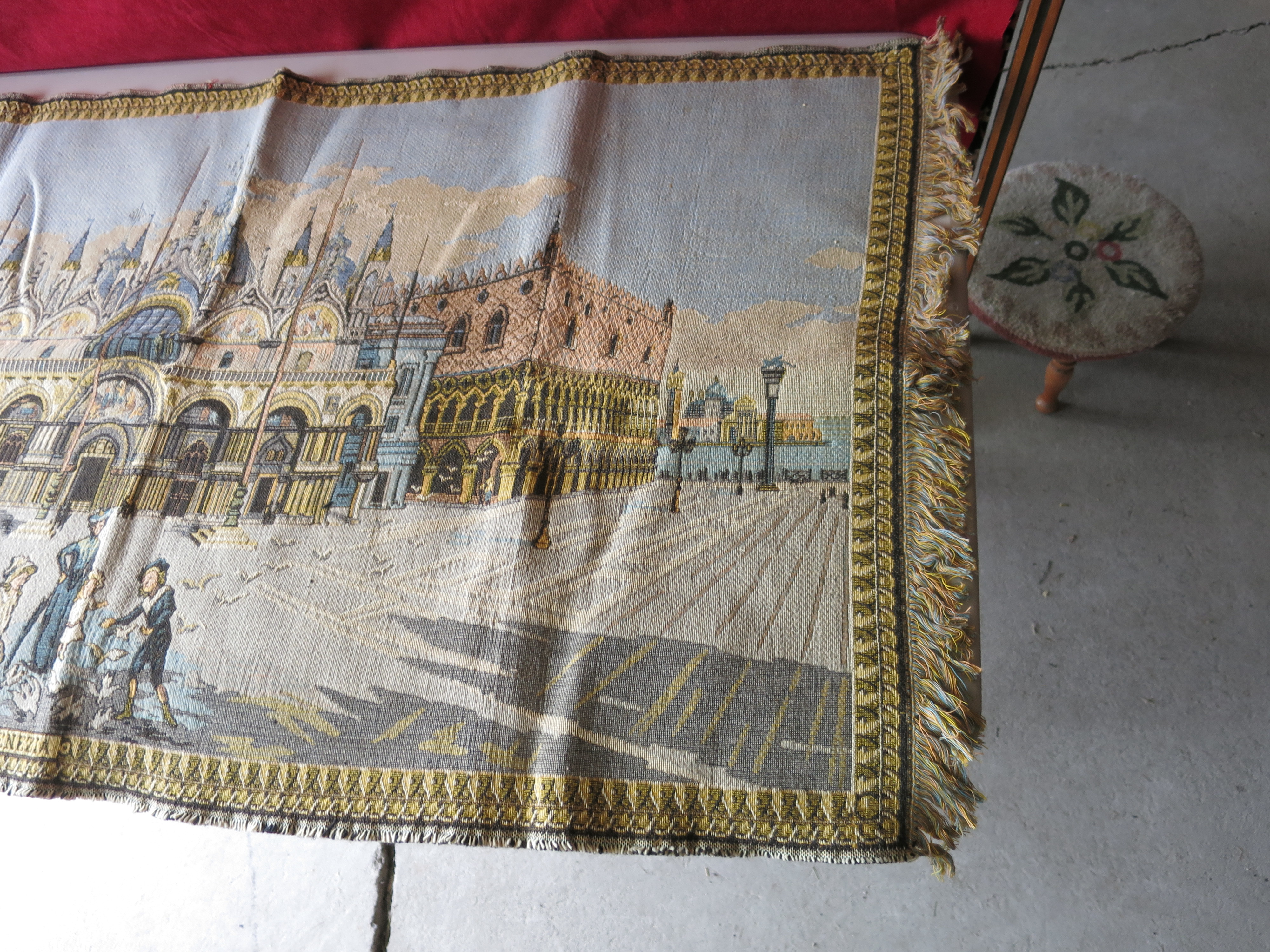 Antique Tapestry Venezia Italy St. Marks Basilica Cathedral