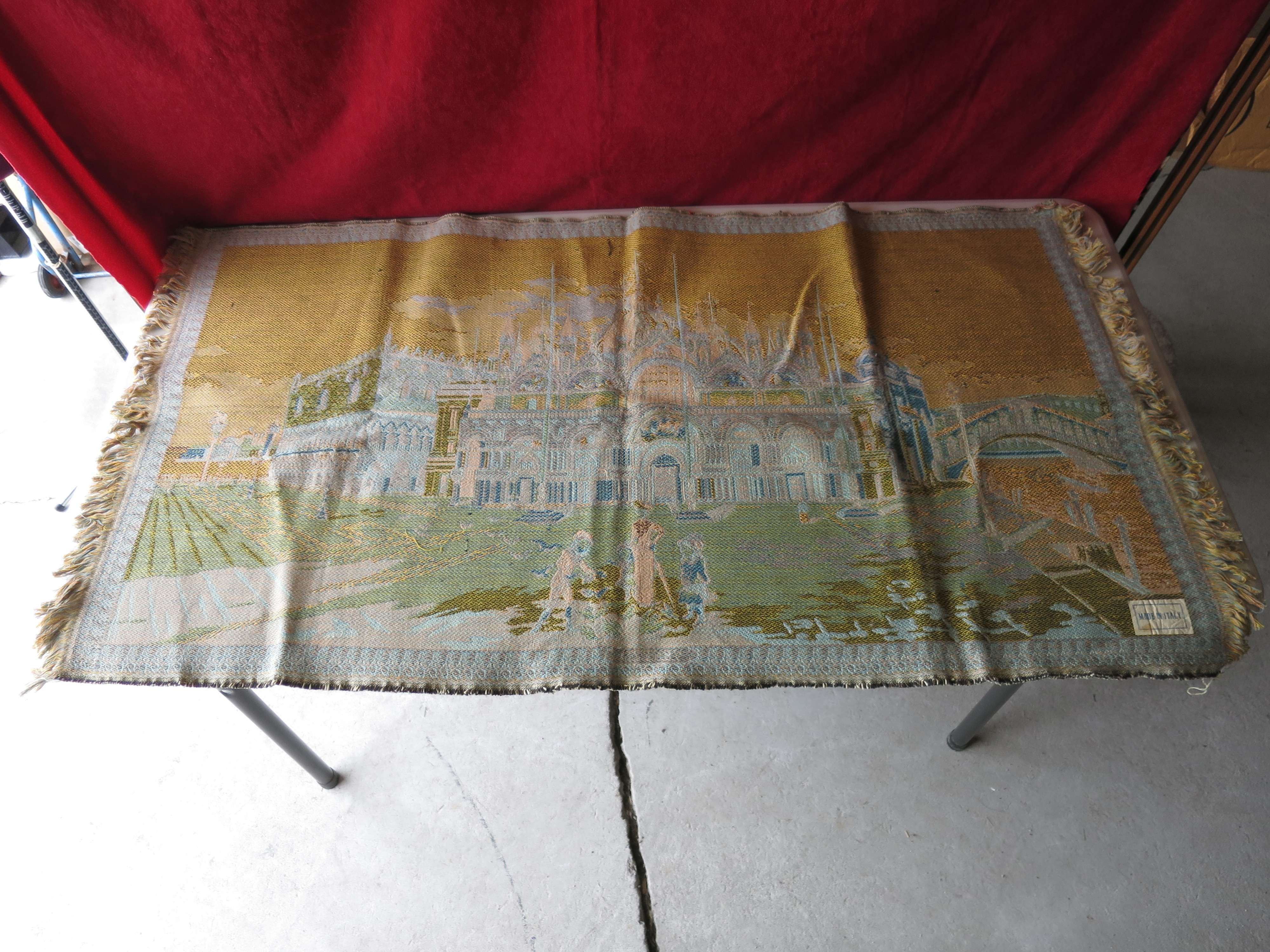 Antique Tapestry Venezia Italy St. Marks Basilica Cathedral