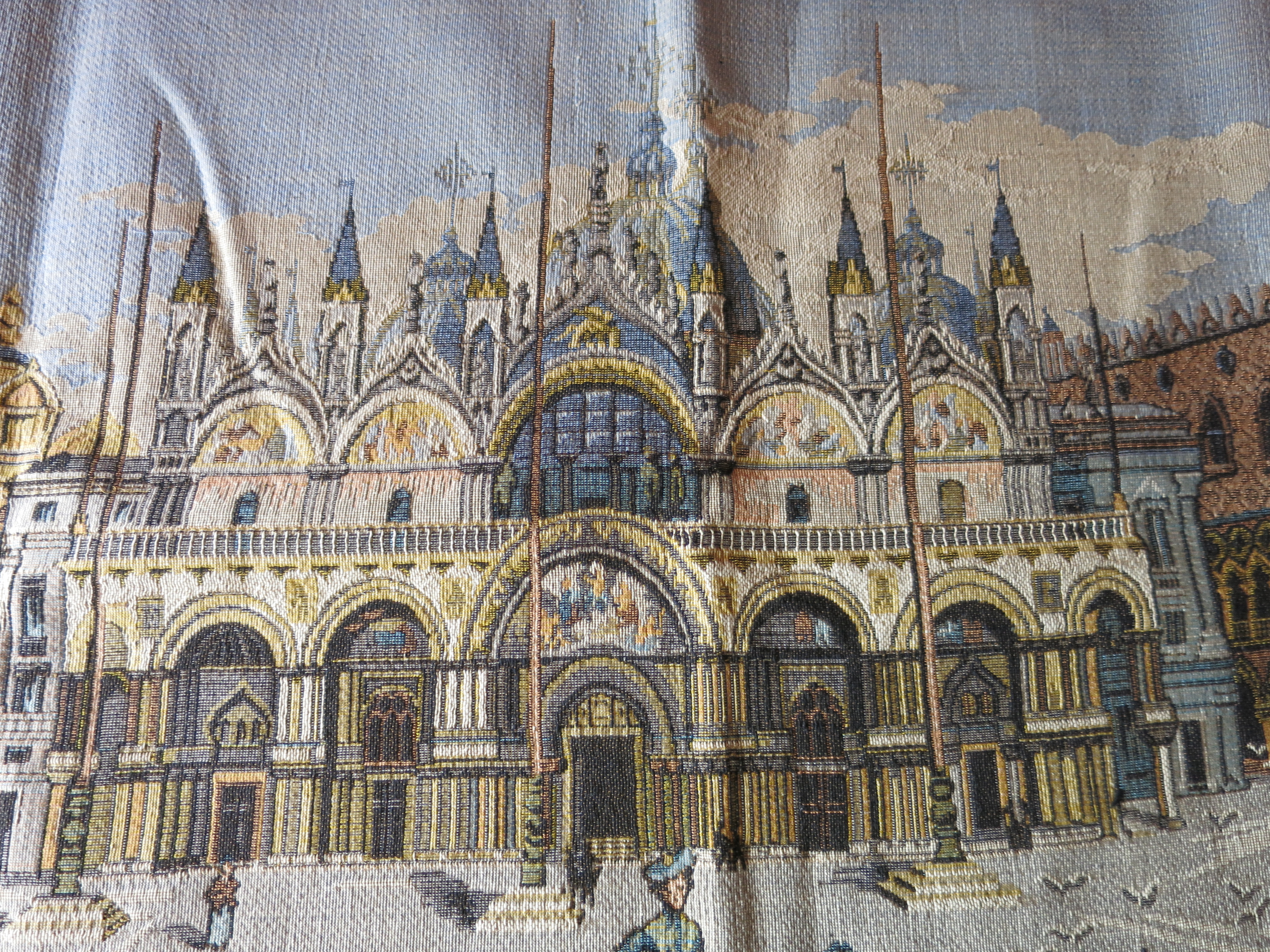 Antique Tapestry Venezia Italy St. Marks Basilica Cathedral