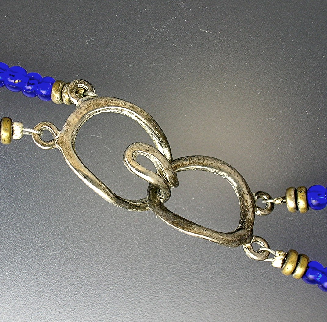 Blue White Silver Trinkets Glass Crystal Treasure Bead