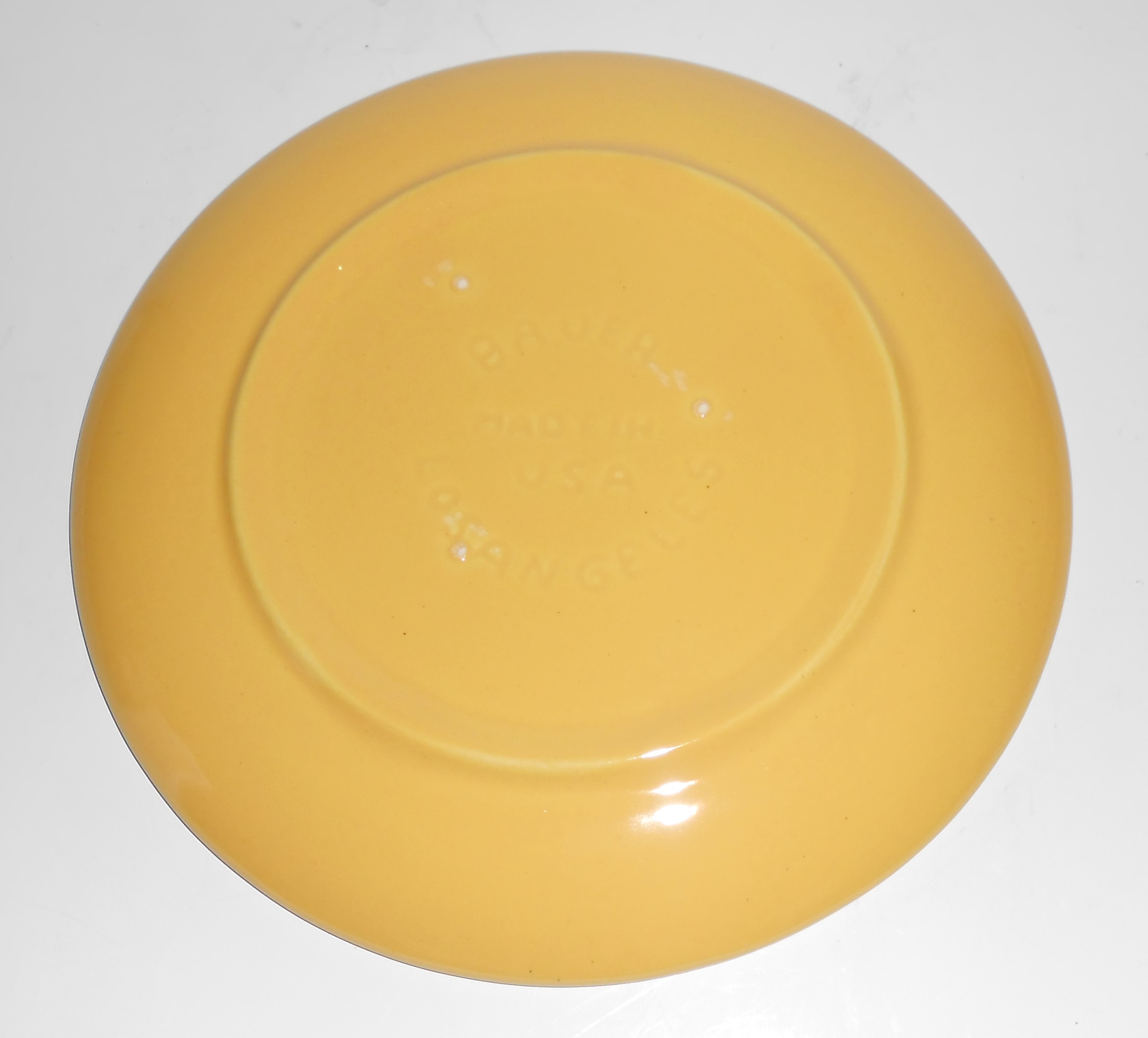 Bauer Pottery Ring Ware 3rd Period Yellow Salad Plate