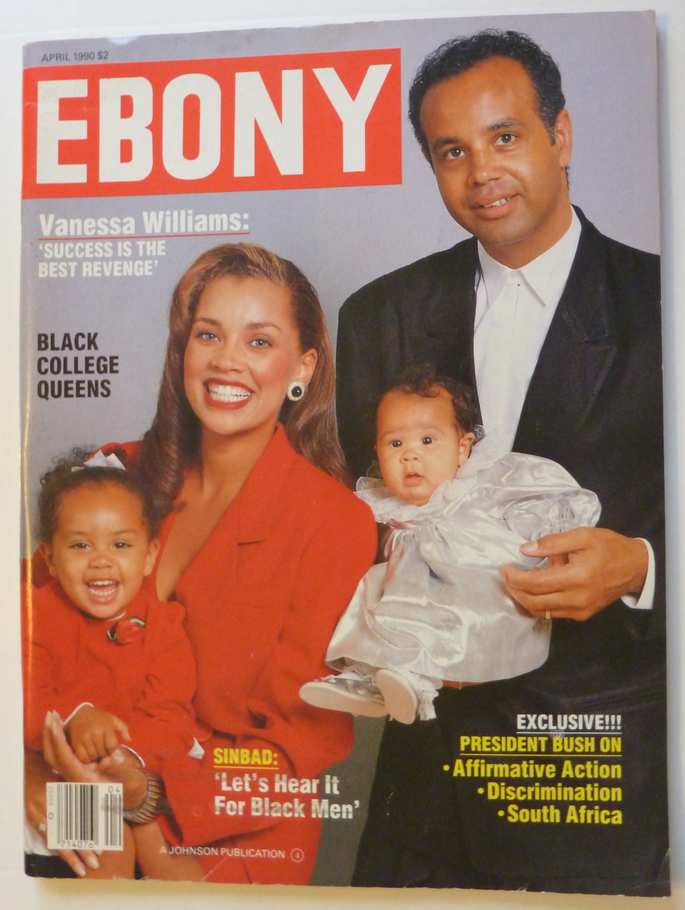 Ebony Magazine April 1990 Vanessa Williams & Family