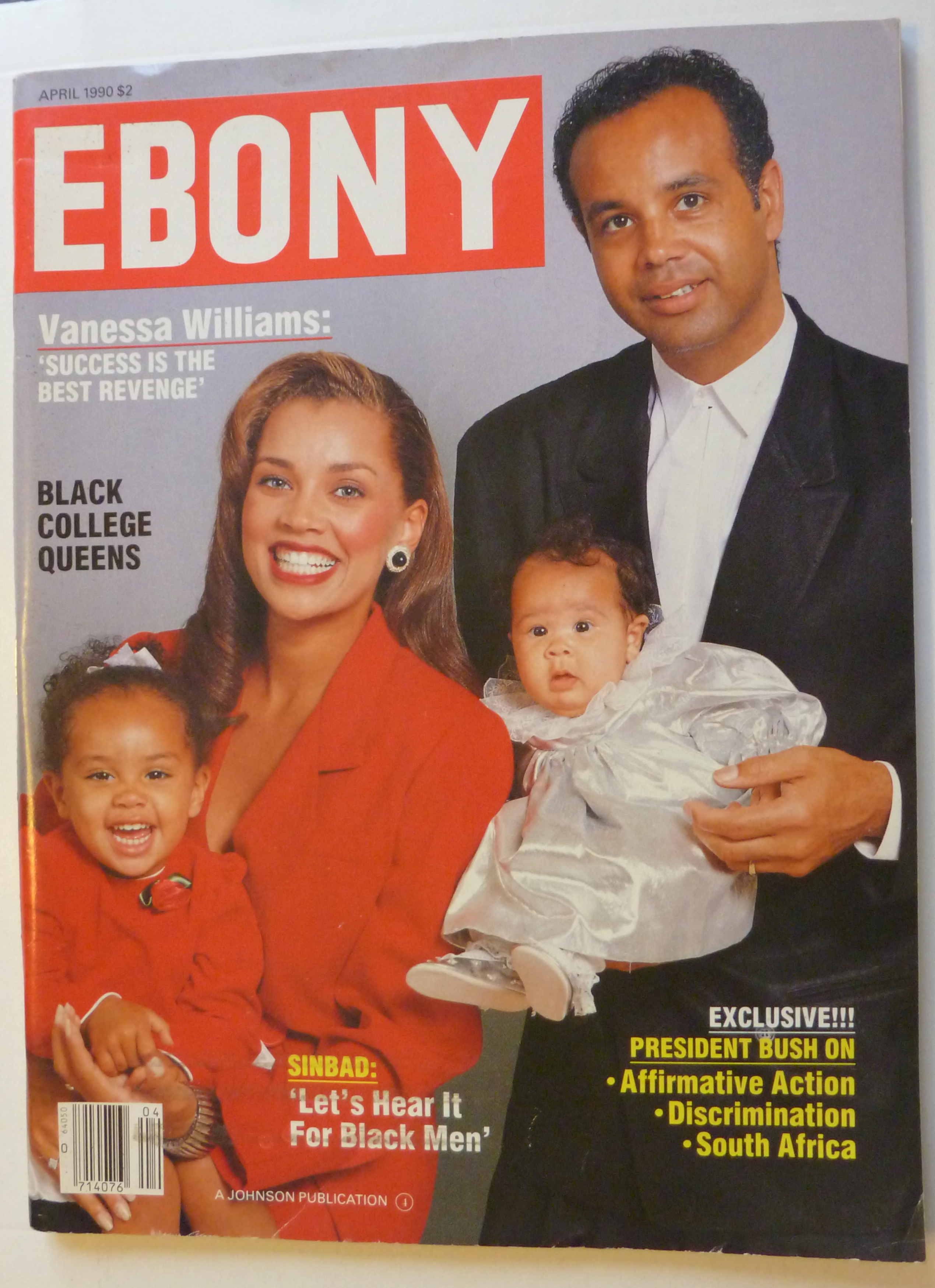 Ebony Magazine April 1990 Vanessa Williams & Family