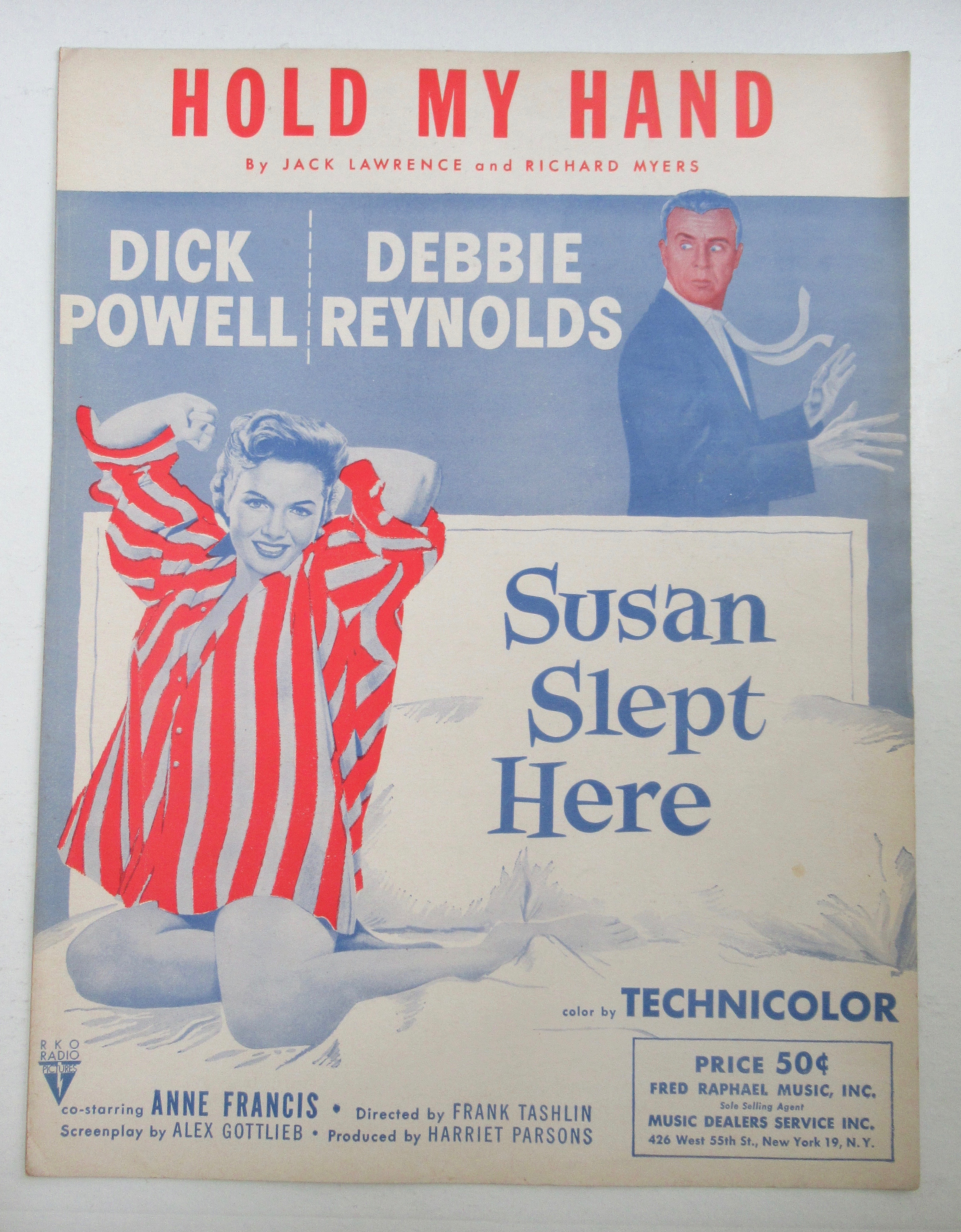 1950 Hold My Hand Sheet Music (Powell & Reynolds)
