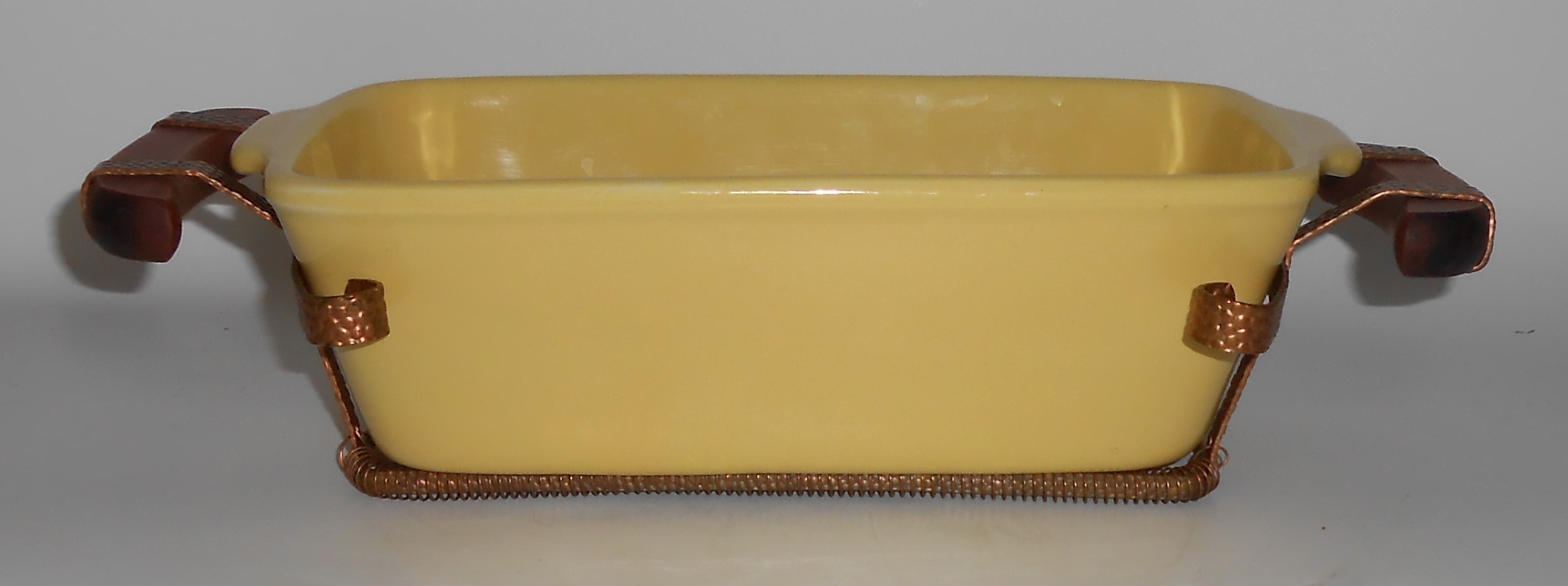VINTAGE Bauer Pottery Gloss Pastel Kitchenware Yellow L