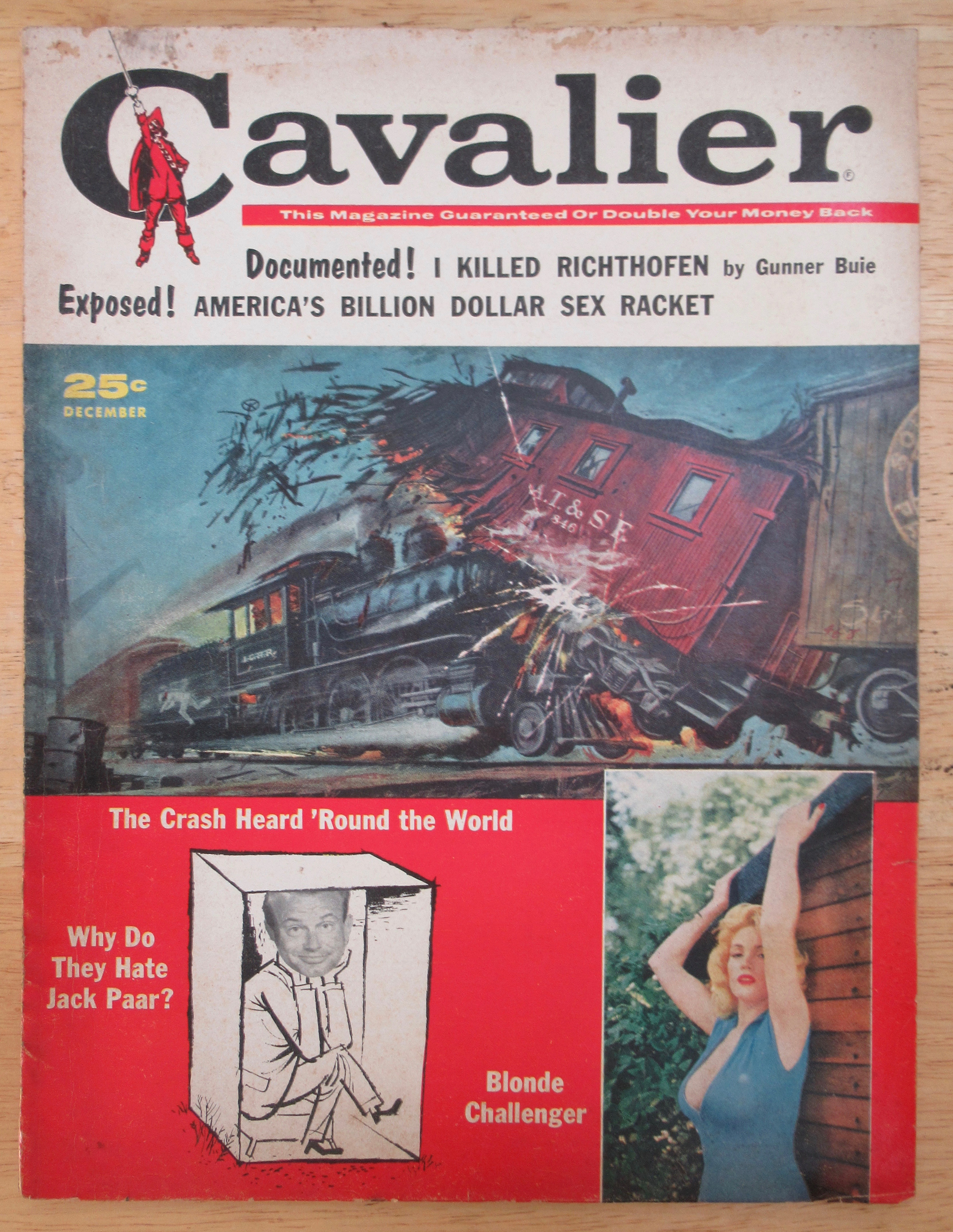 Cavalier Magazine December 1959 Blonde Challenger
