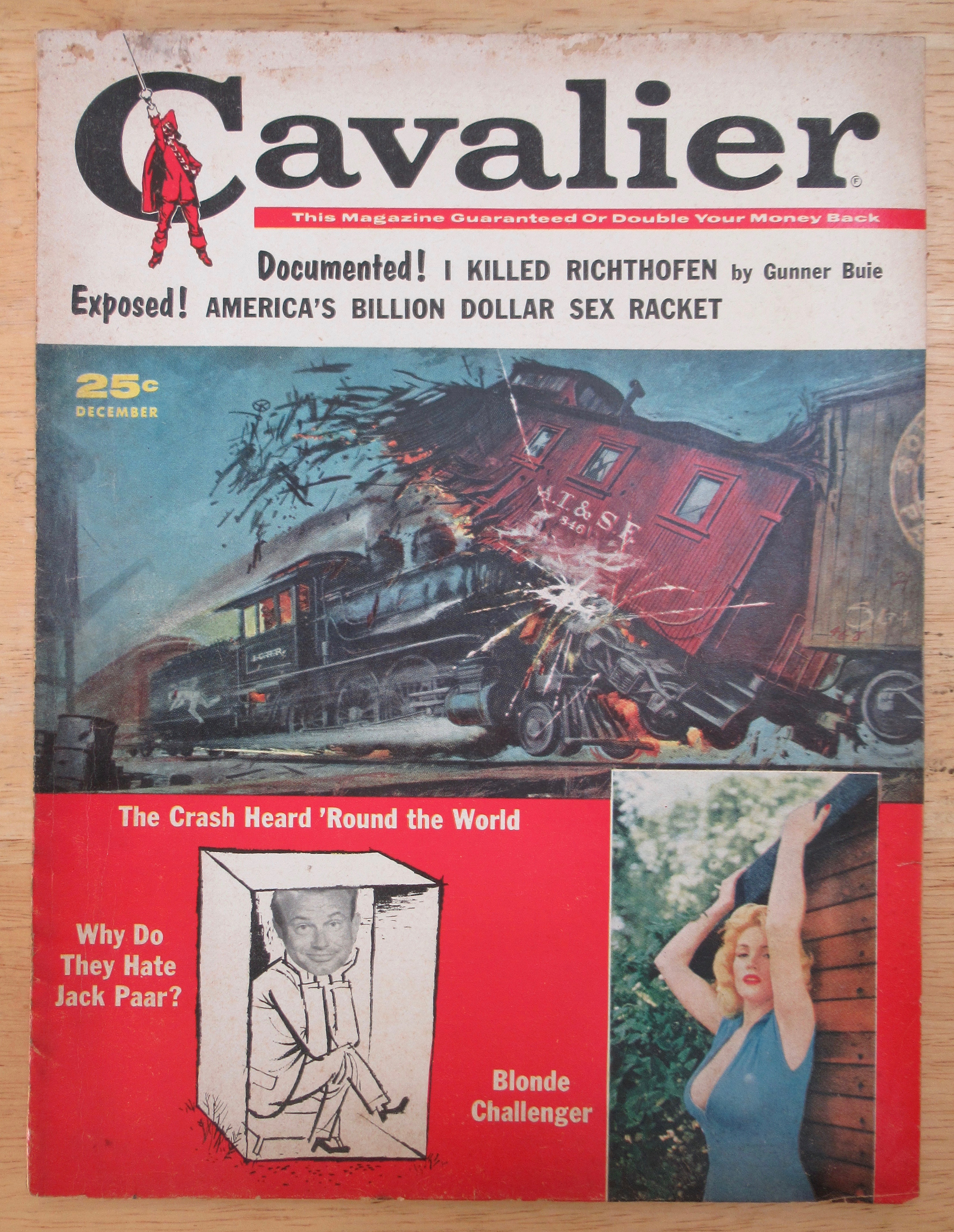 Cavalier Magazine December 1959 Blonde Challenger