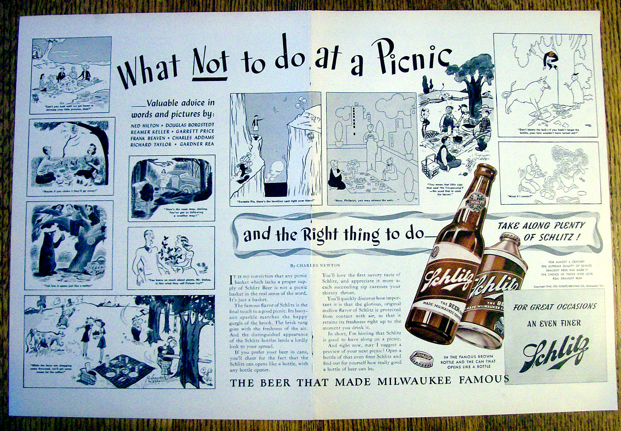 Vintage Ad: 1940 Schlitz Beer