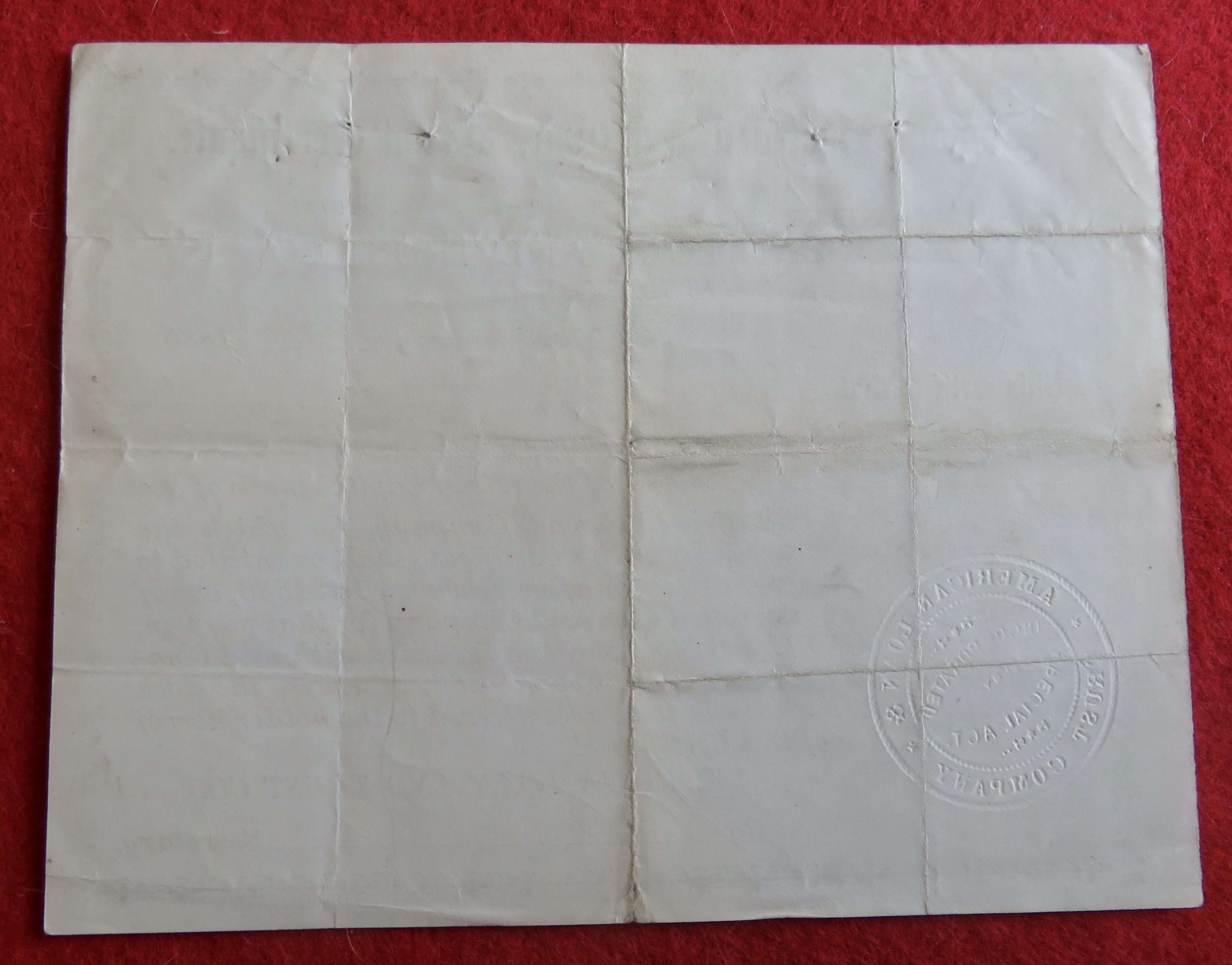 1886 Boston, Hartford & Erie Trust Stock Certificate