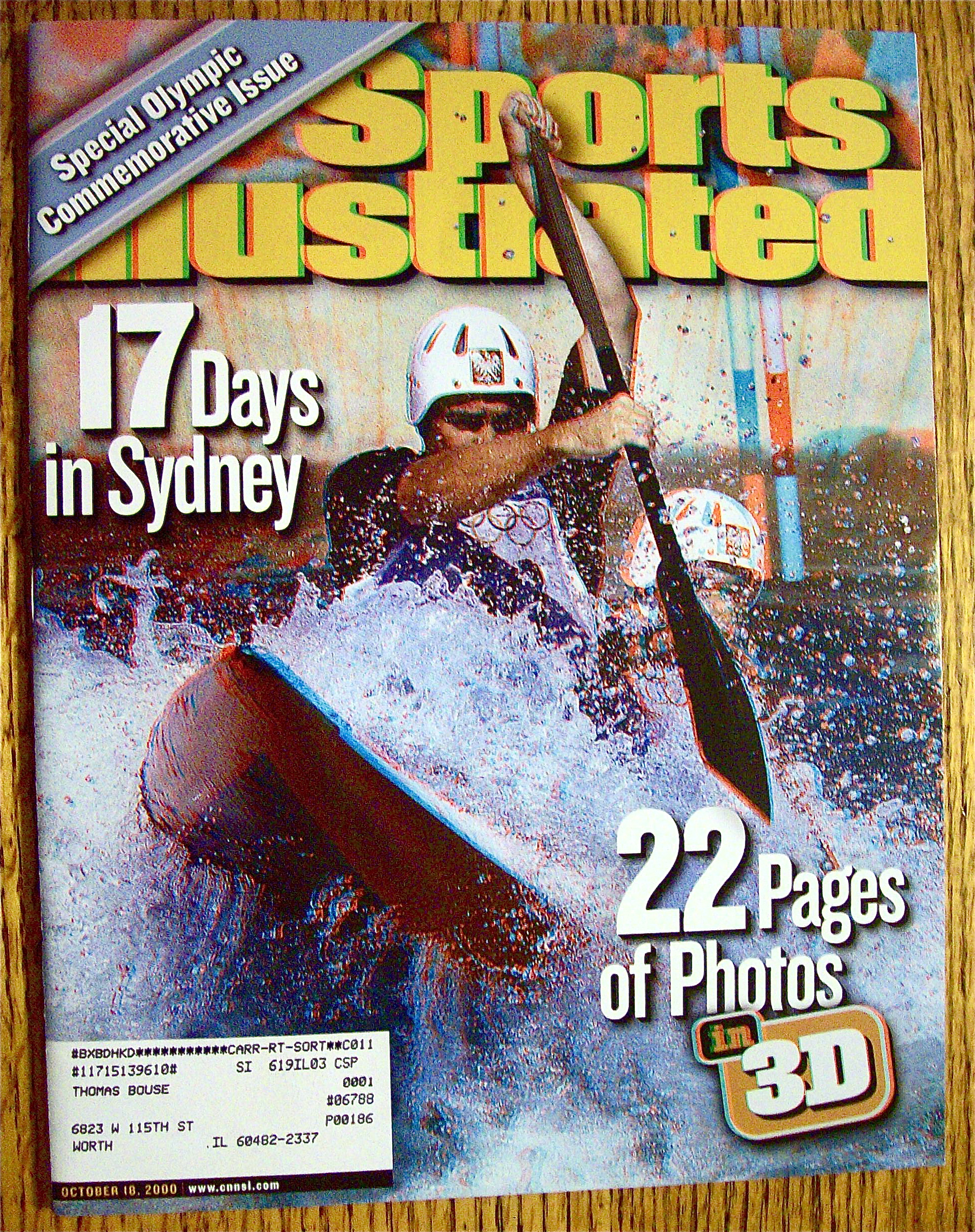 Sport Illustrated Magazine October 18, 2000 3 D Pages