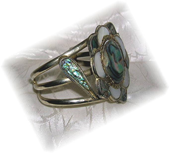 Silver and Abalone  Mexico  Bracelet