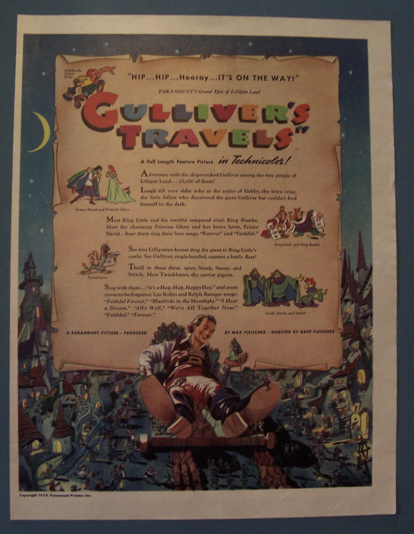 Vintage Ad: 1940 Movie Ad For Gulliver's Travels