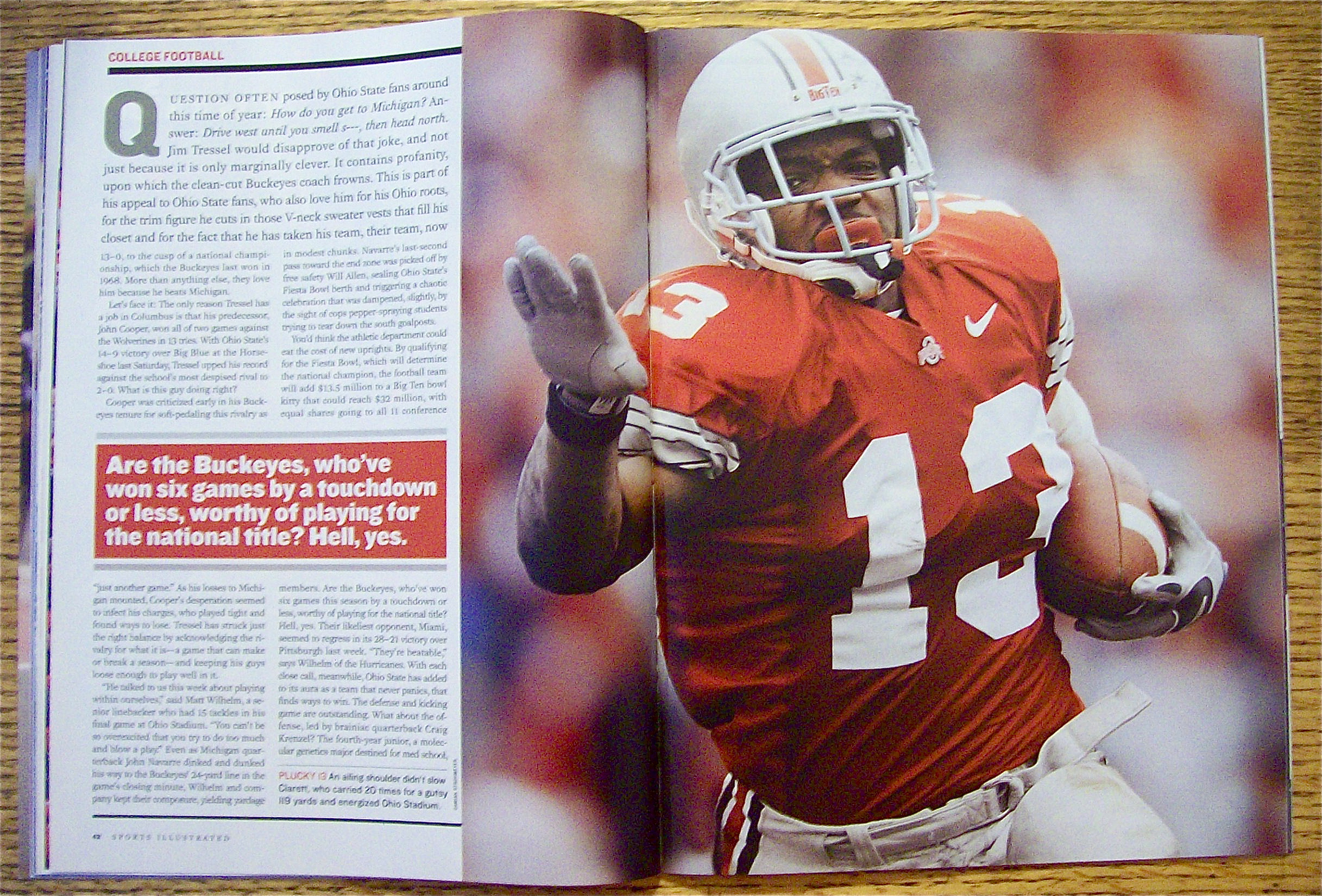 Sports Illustrated Magazine December 2, 2002 Ohio State