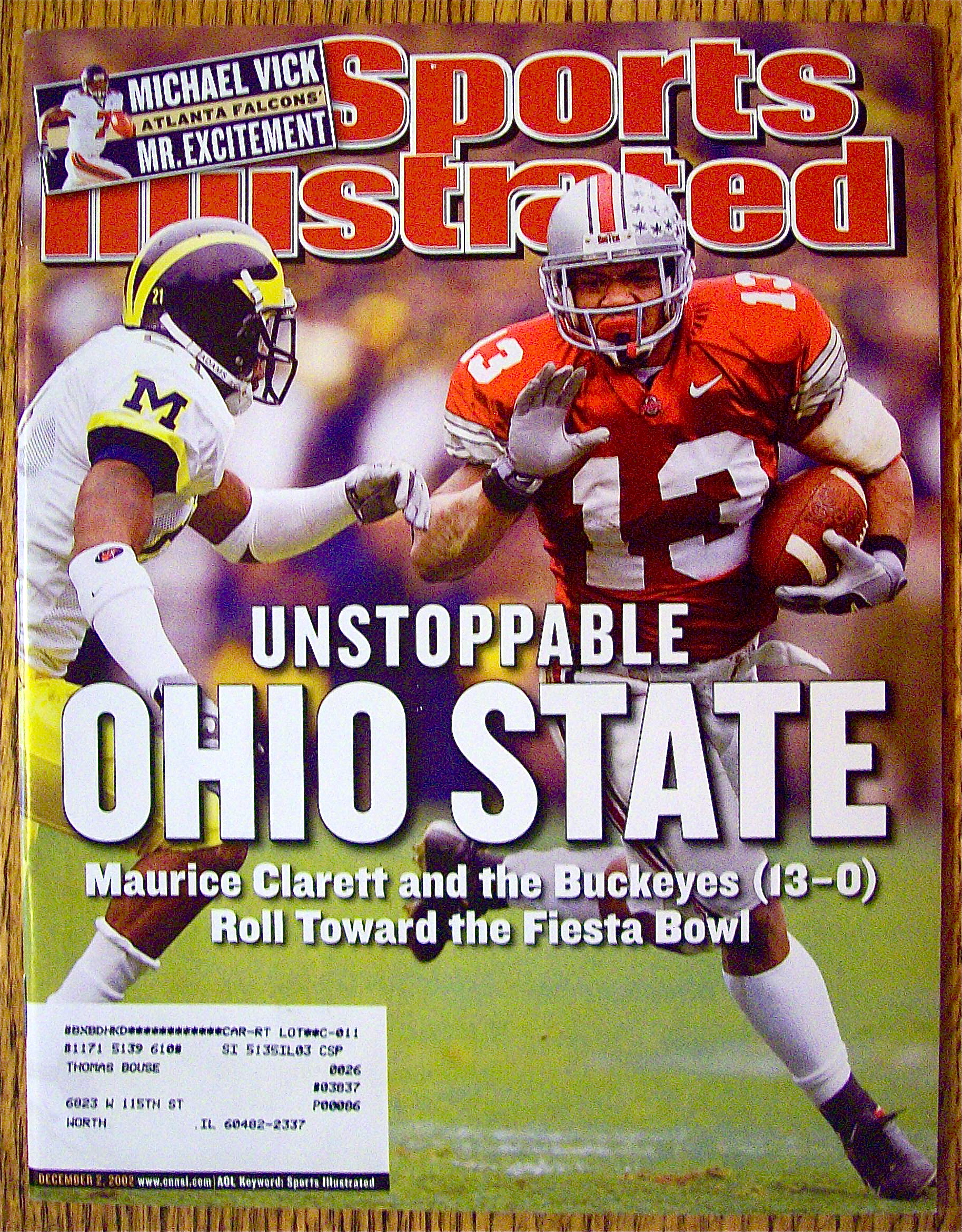 Sports Illustrated Magazine December 2, 2002 Ohio State