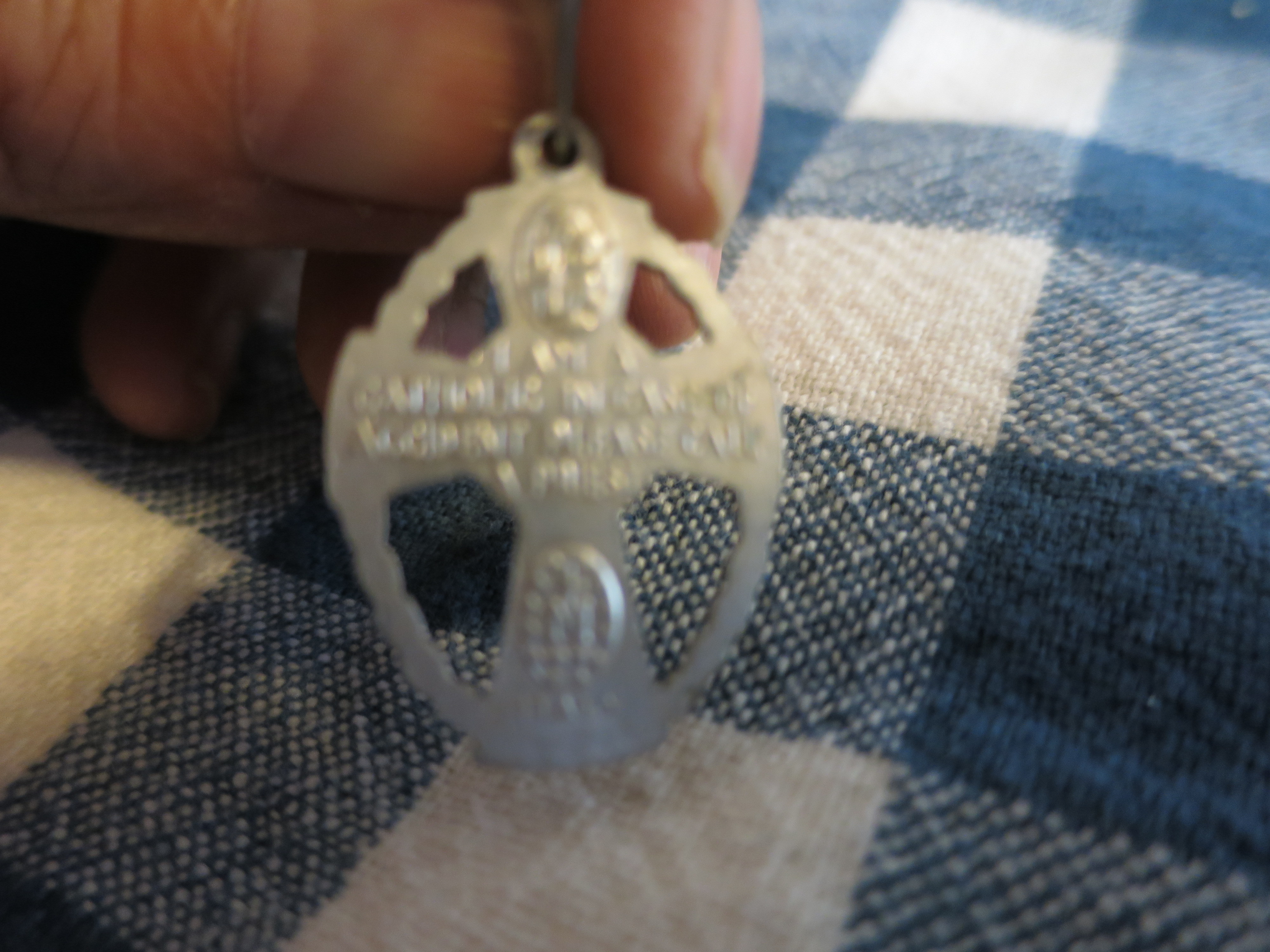 Medal in Case of Accident Please Call A Priest Scapular Cross