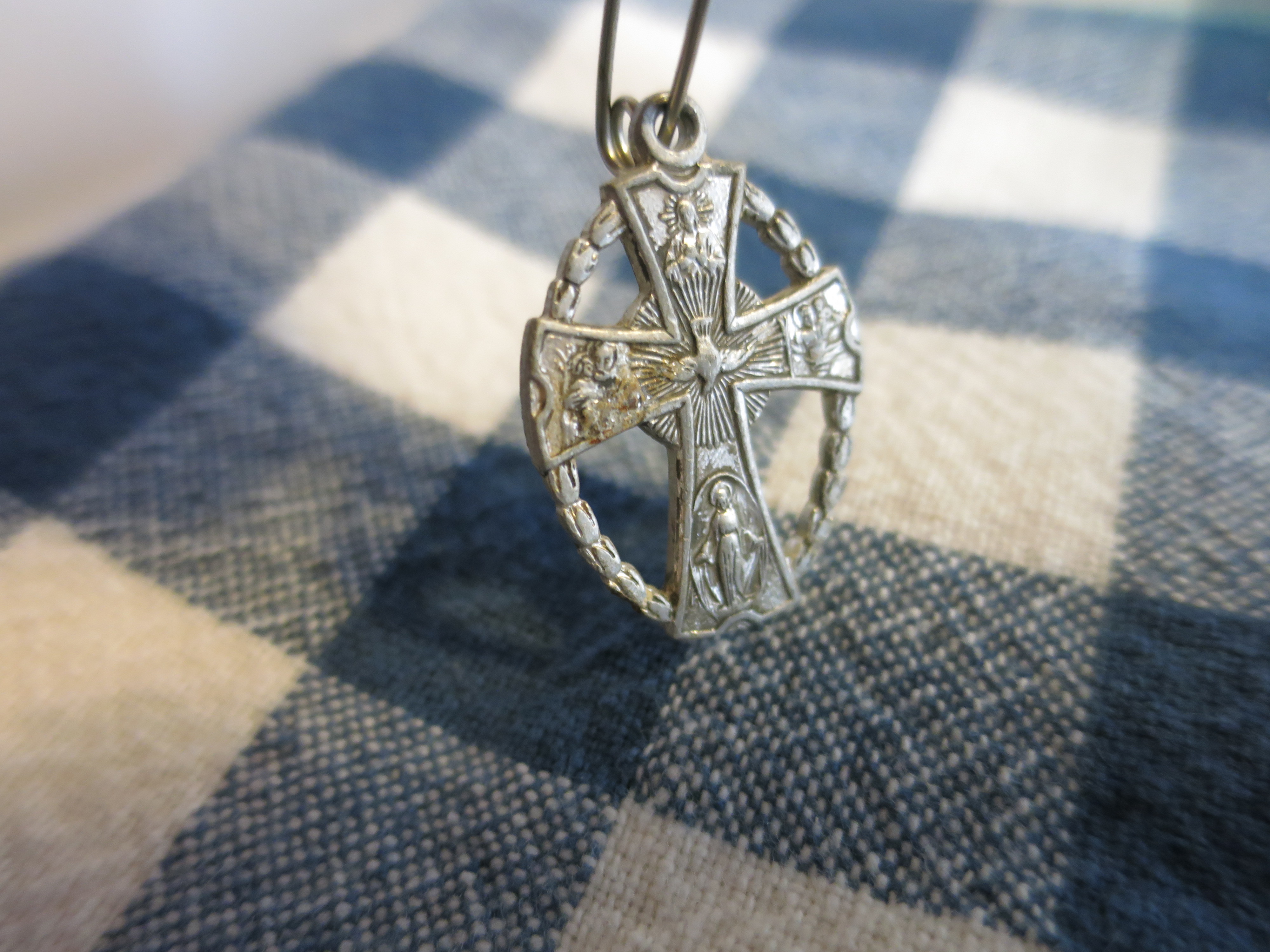 Medal in Case of Accident Please Call A Priest Scapular Cross