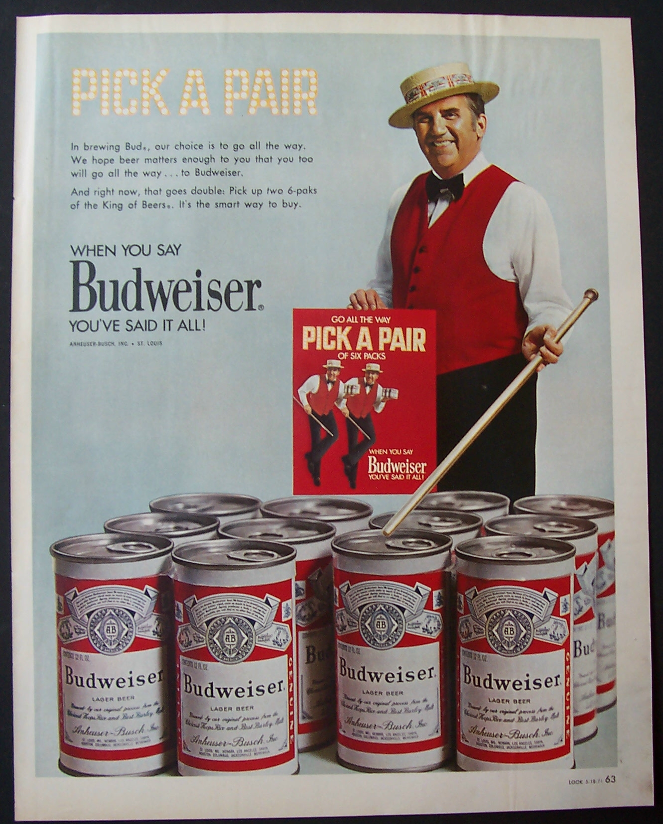 1971  Budweiser  Beer  with  Ed  McMahon