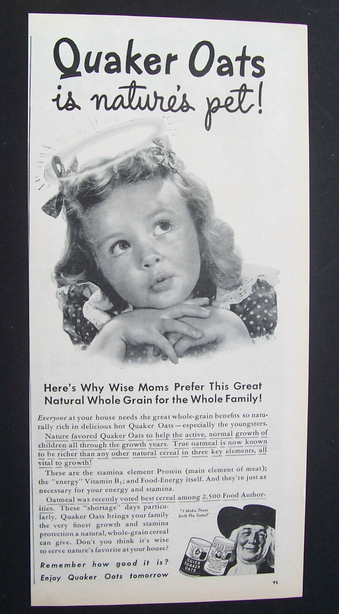 1945 Quaker Oats Cereal