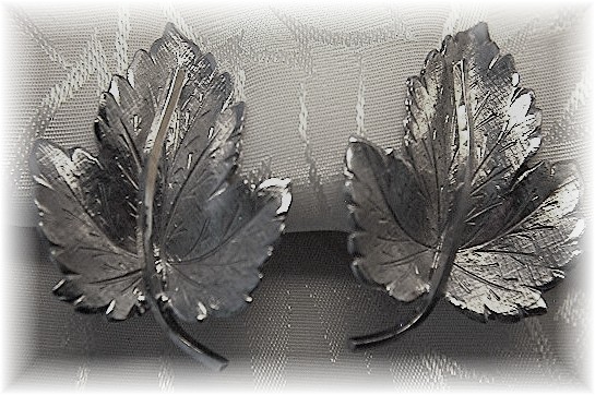 WELLS Sterling Silver Leaf Earrings