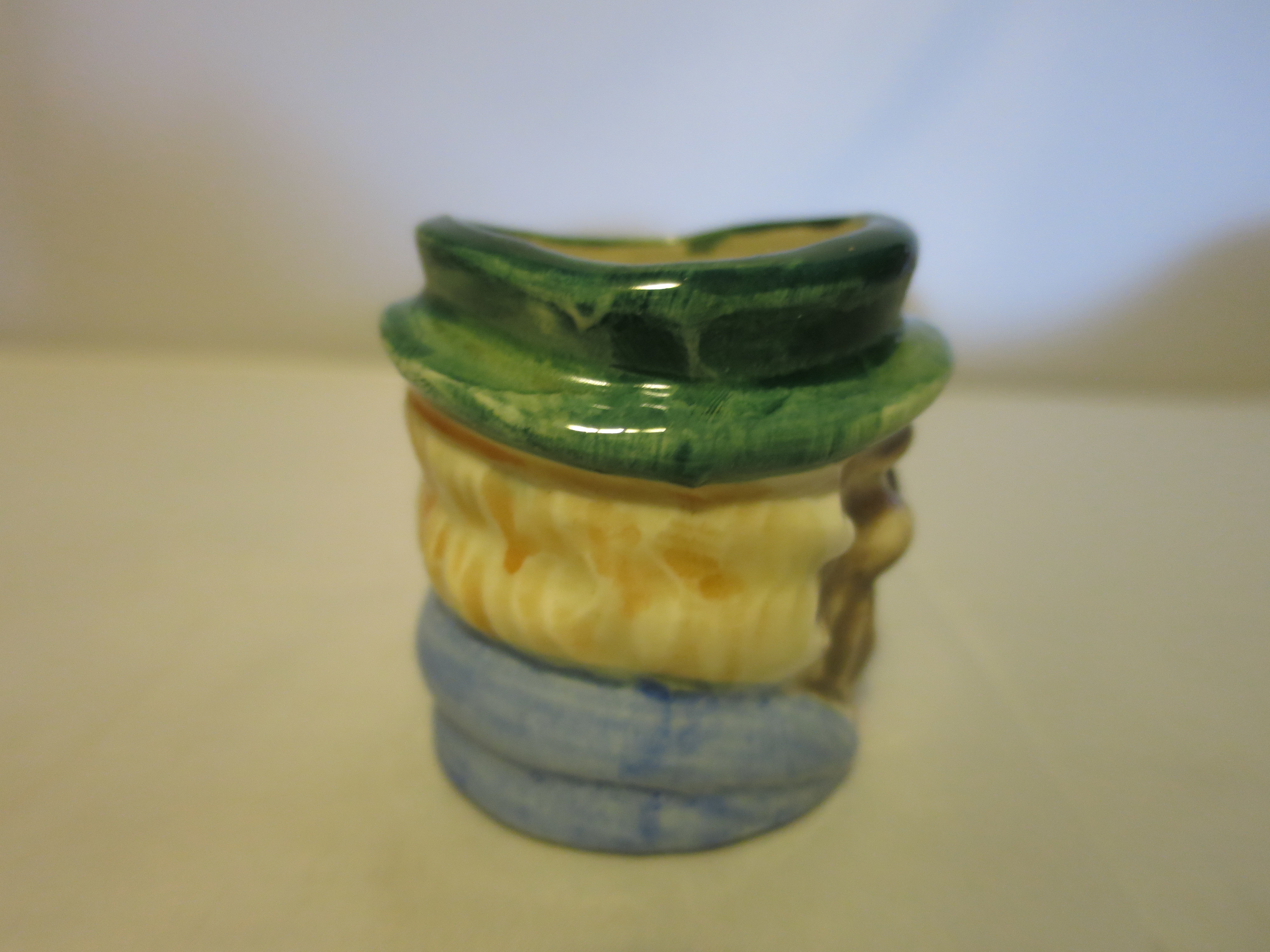 Vintage Toby Mug Cup Japan Black European Toothpick Holder