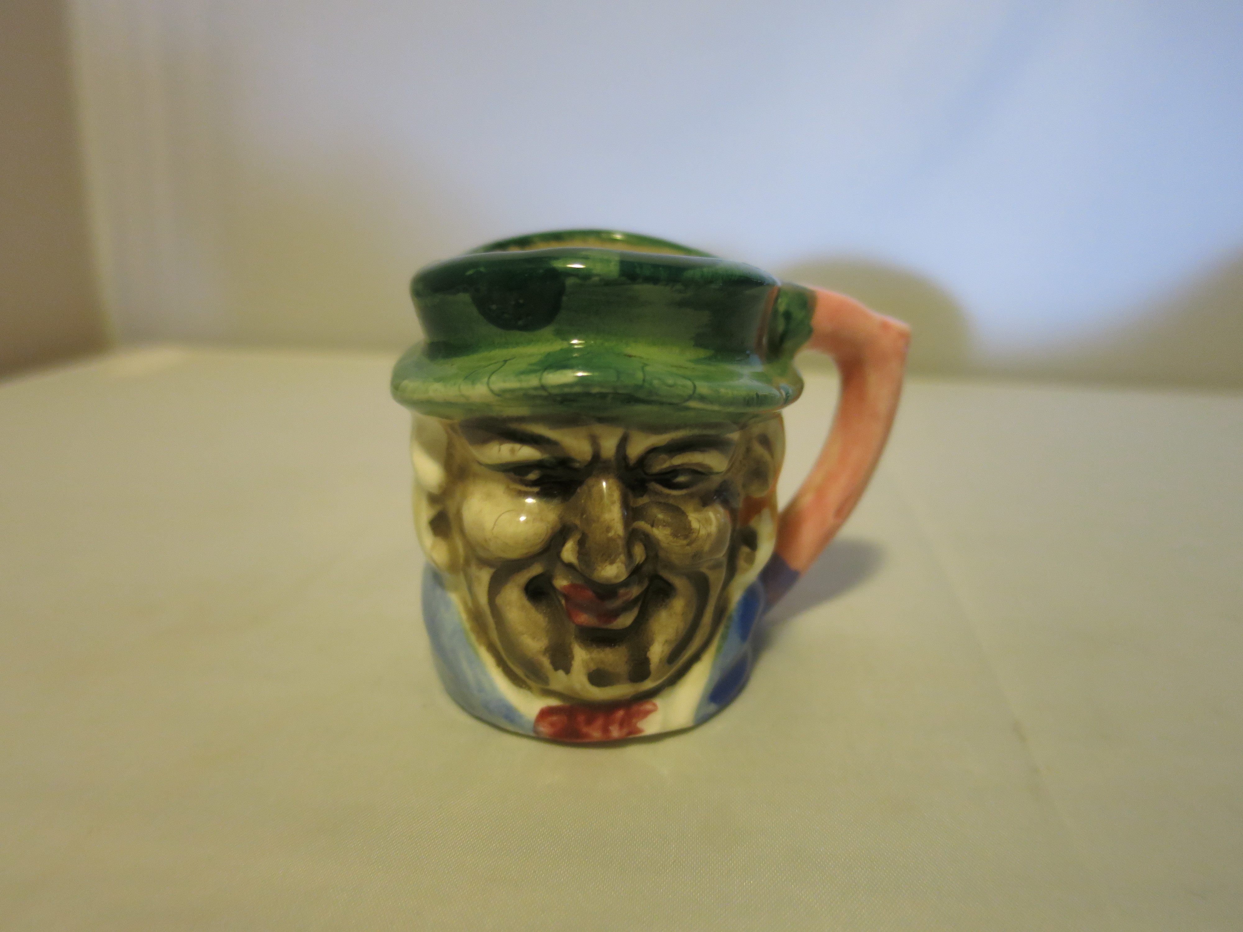 Vintage Toby Mug Cup Japan Black European Toothpick Holder