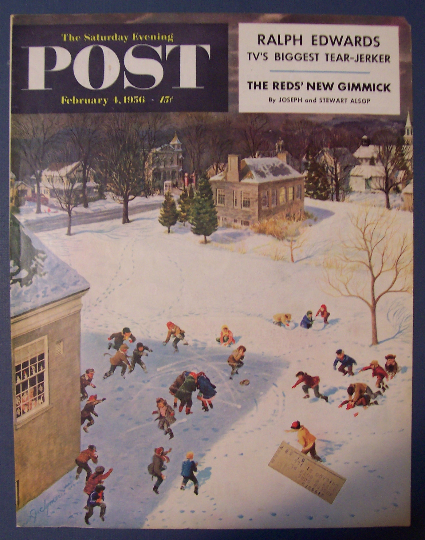 Saturday Evening Post Cover By Clymer - Feb 4, 1956