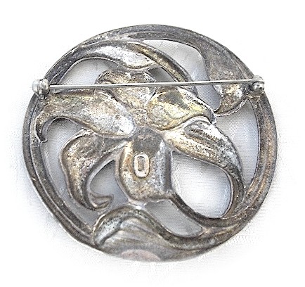 Beautiful Large Sterling Silver Flower Brooch