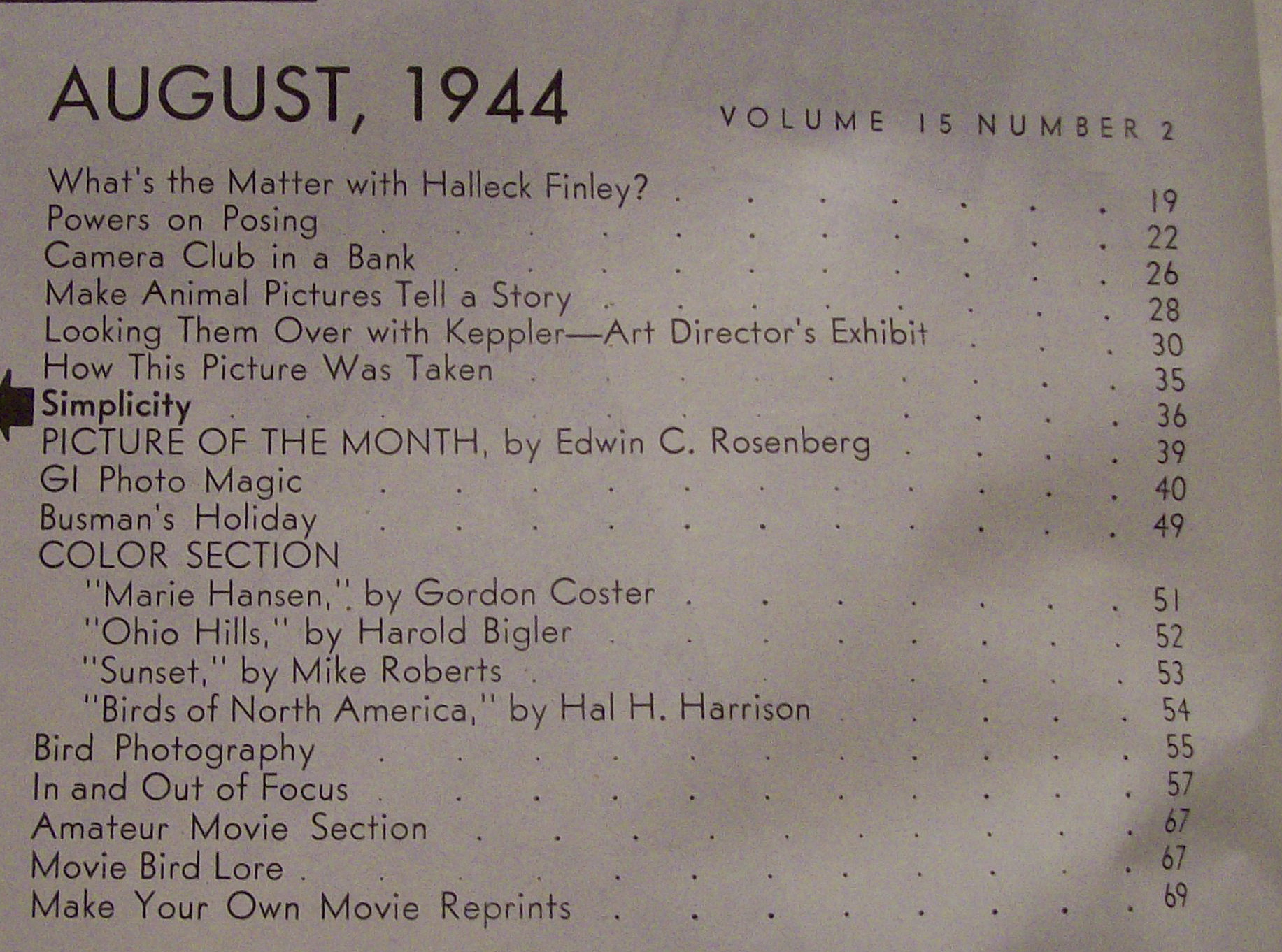 Popular Photography Magazine -August 1944- John Powers