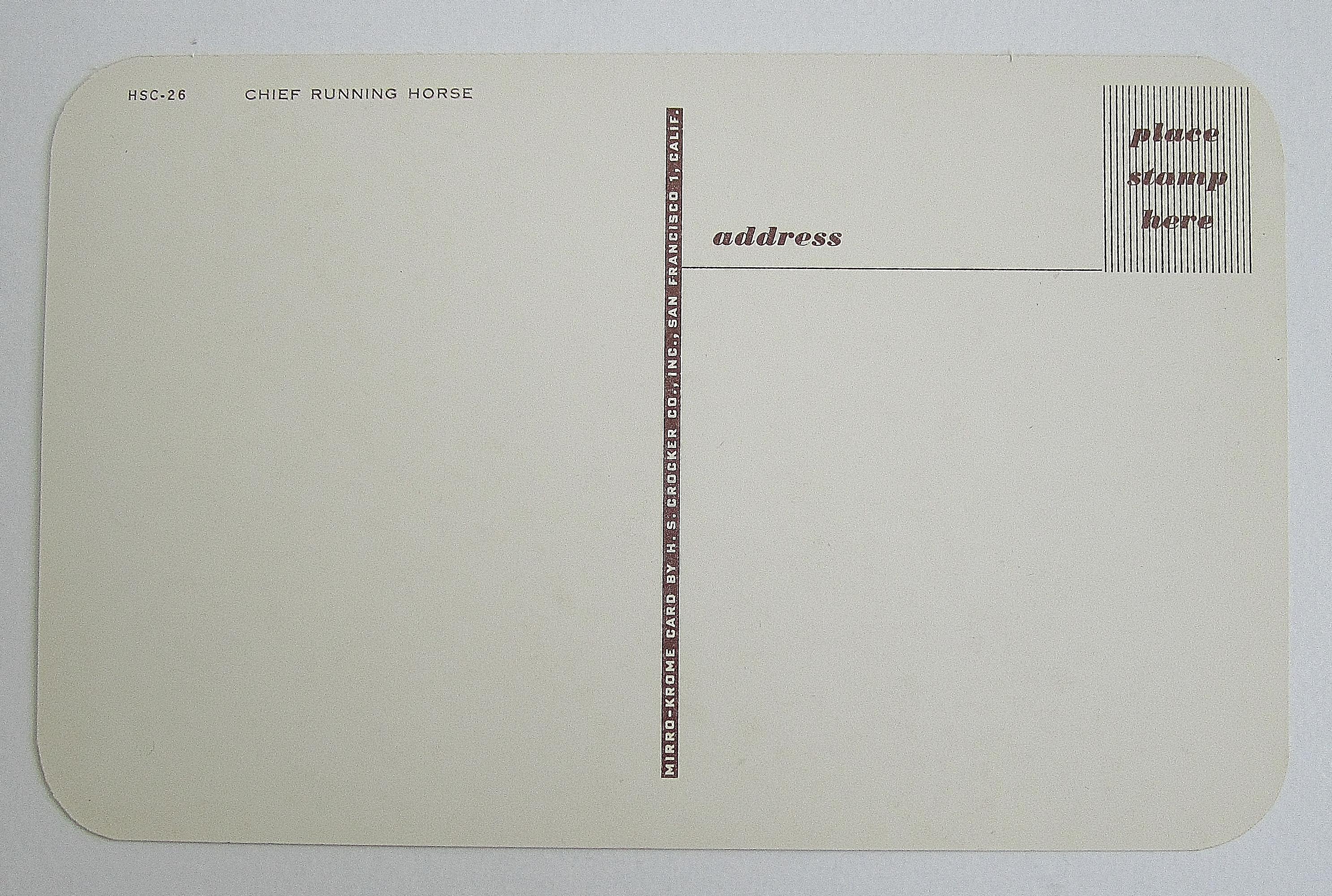 Chief Running Horse Postcard