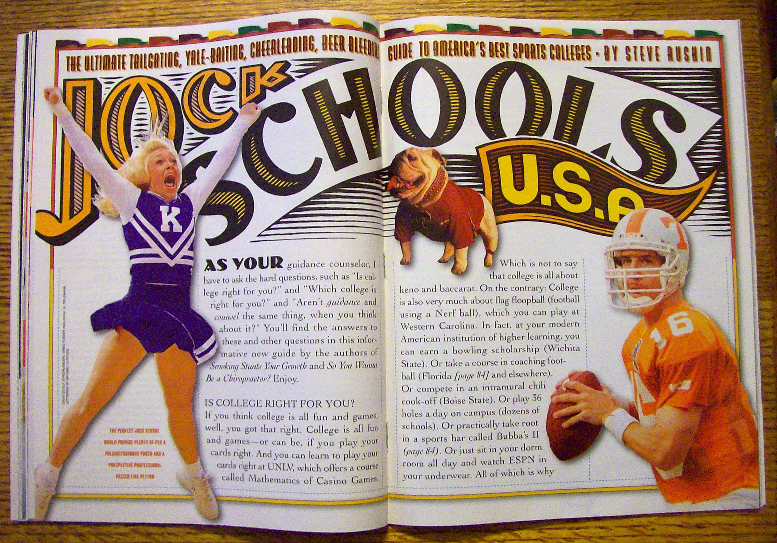 Sports Illustrated Magazine April 28, 1997 Jock Schools