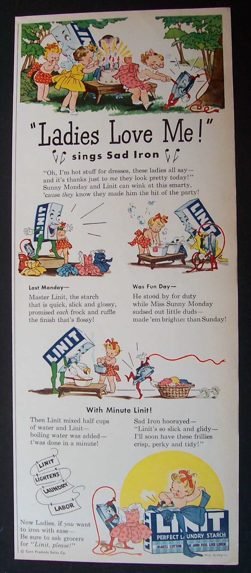 1945  Linit  Laundry  Starch