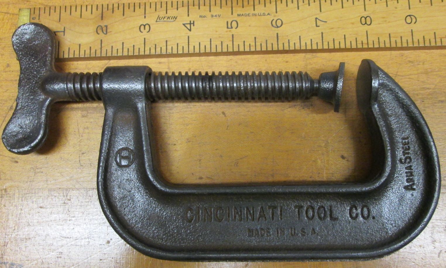 Cincinnati C-Clamp w/Cast Wing Screw 4 inch No. 540