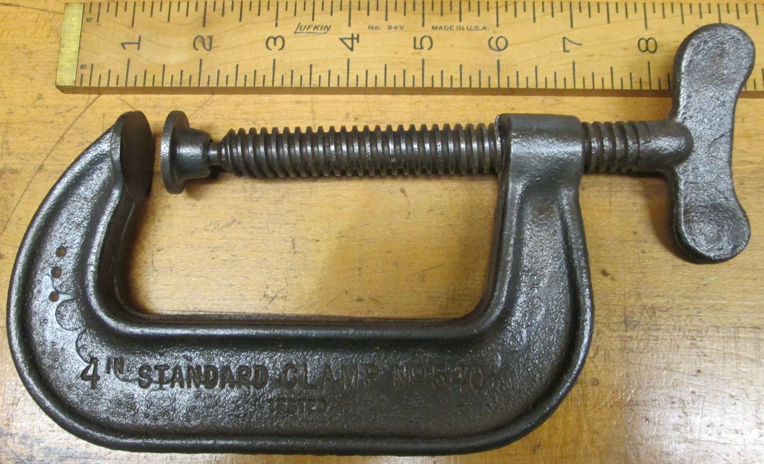 Cincinnati C-Clamp w/Cast Wing Screw 4 inch No. 540