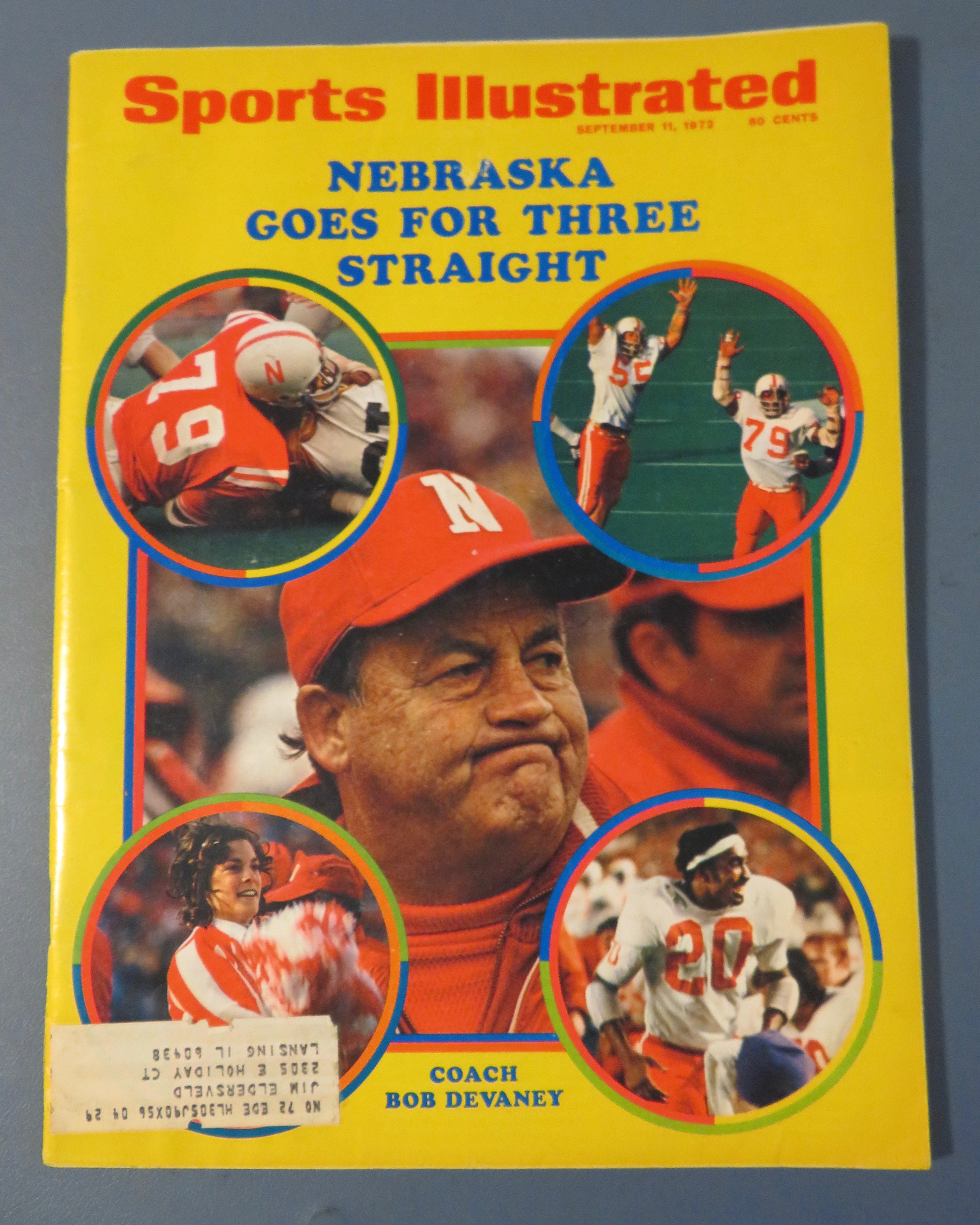 Sports Illustrated September 11, 1972 Bob Devaney