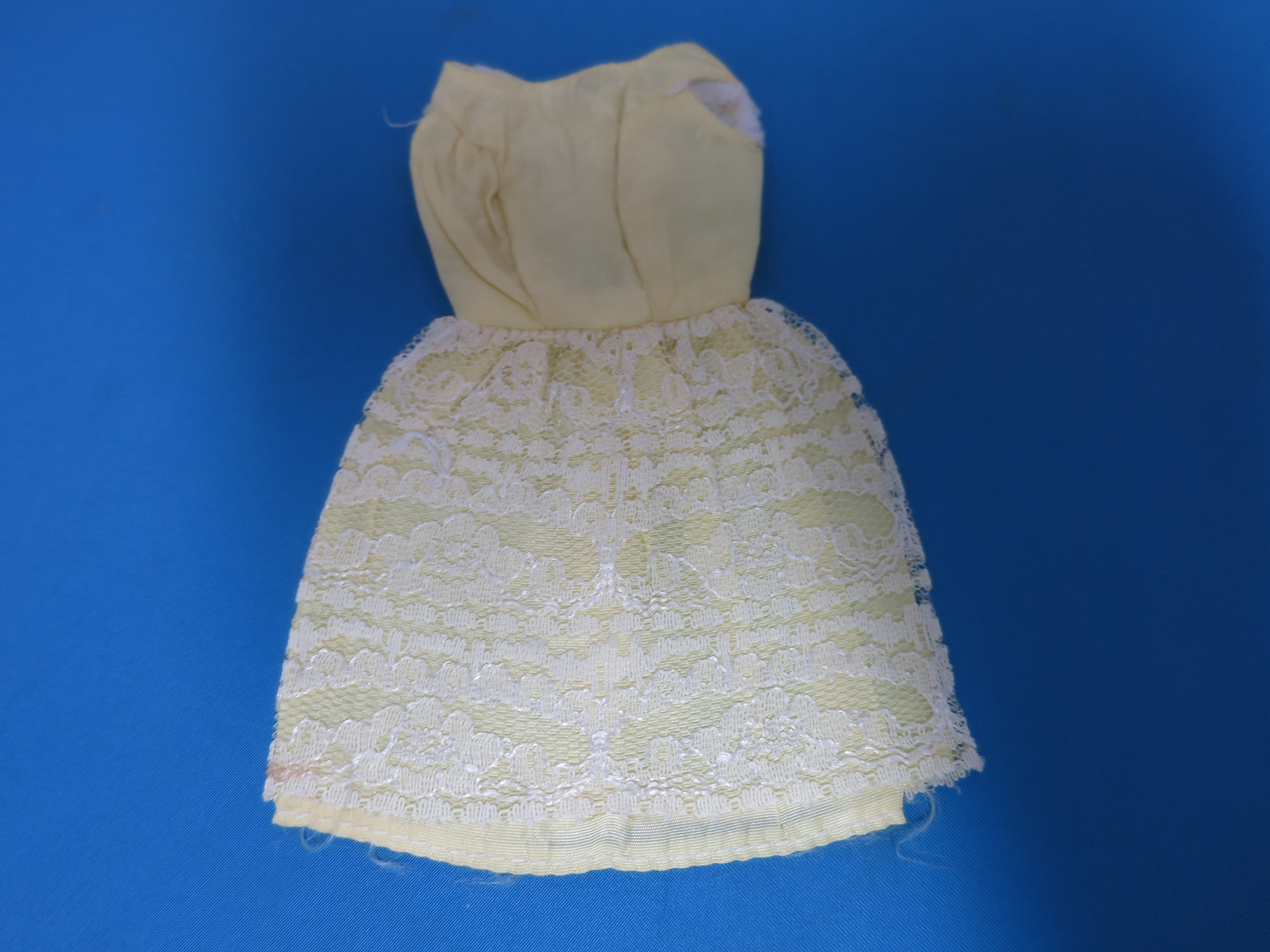 Barbie Doll Dress Yellow 1960s hand made