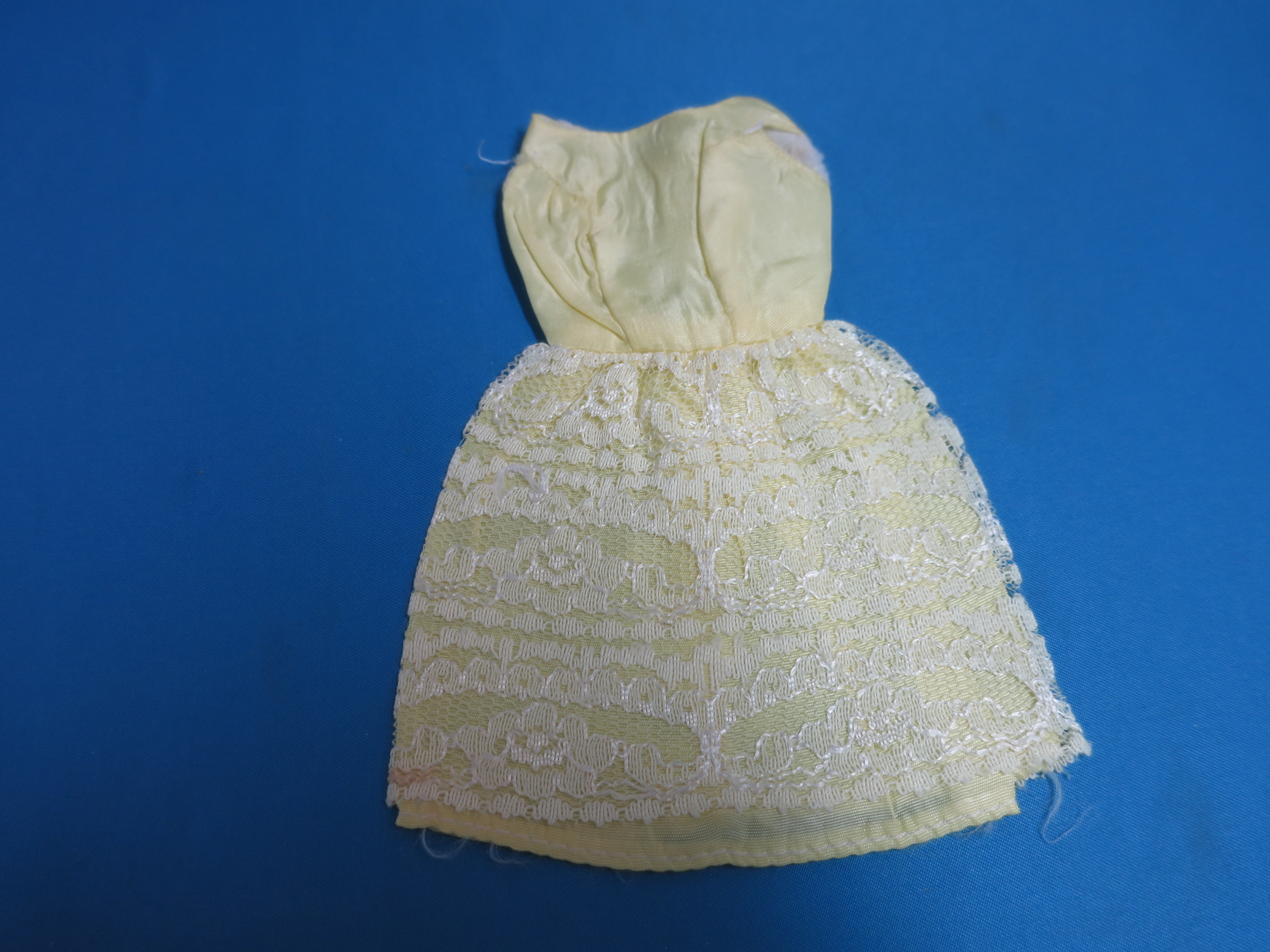 Barbie Doll Dress Yellow 1960s hand made