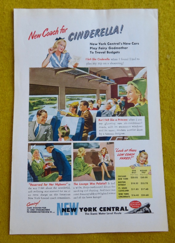 1946 New York Central With New Coach For Cinderella
