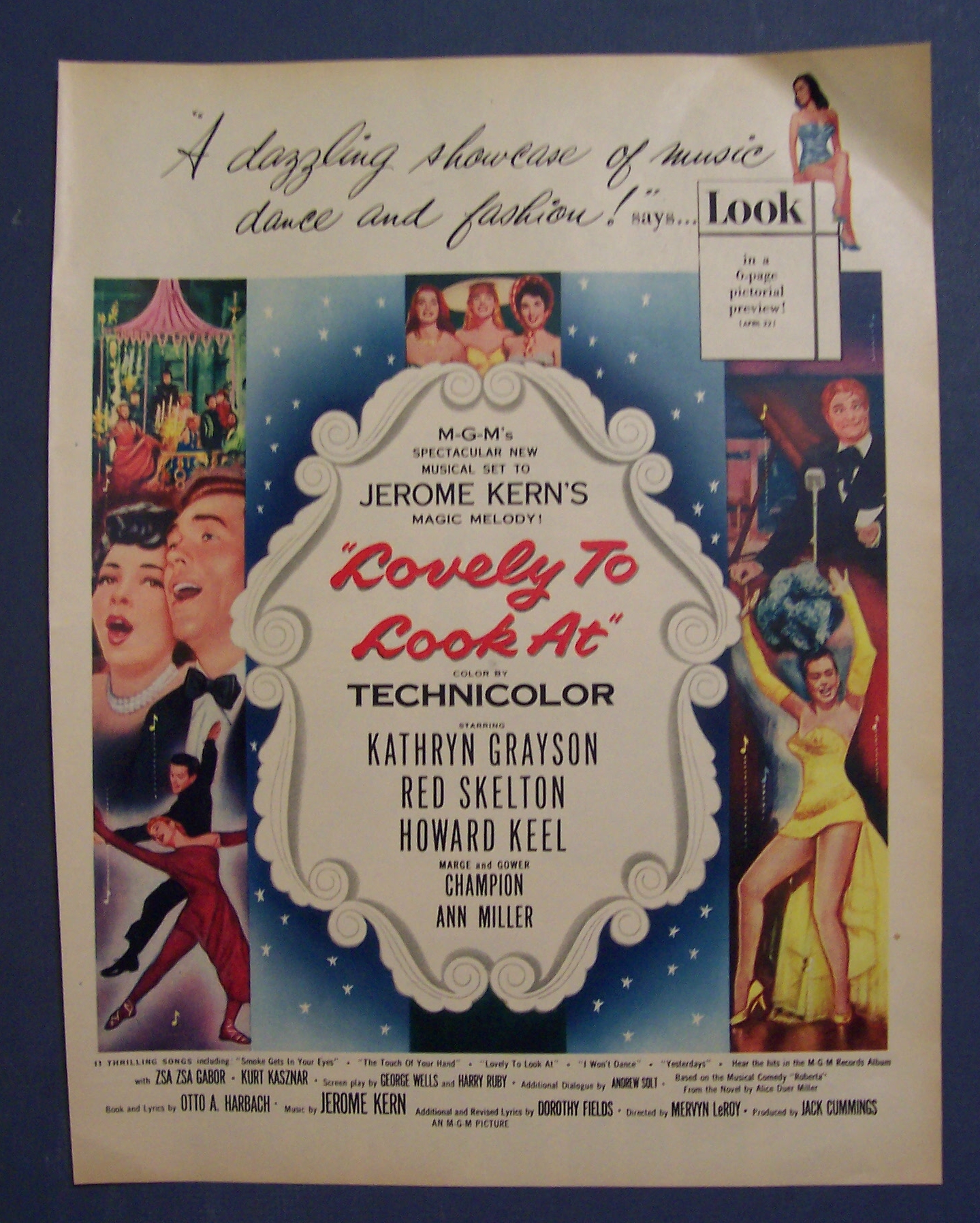1952 Movie Ad For Lovely To Look At