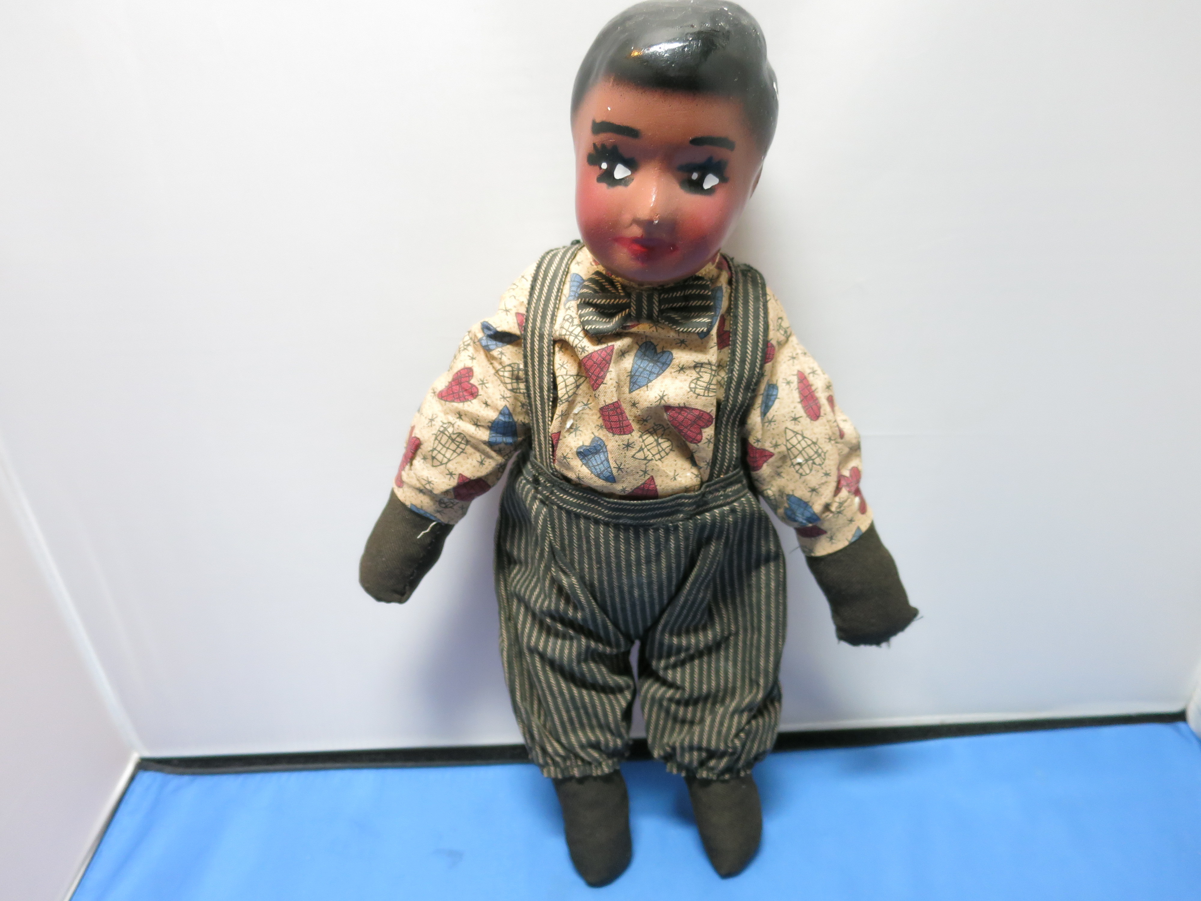 Vintage African American Composition Doll cloth body
