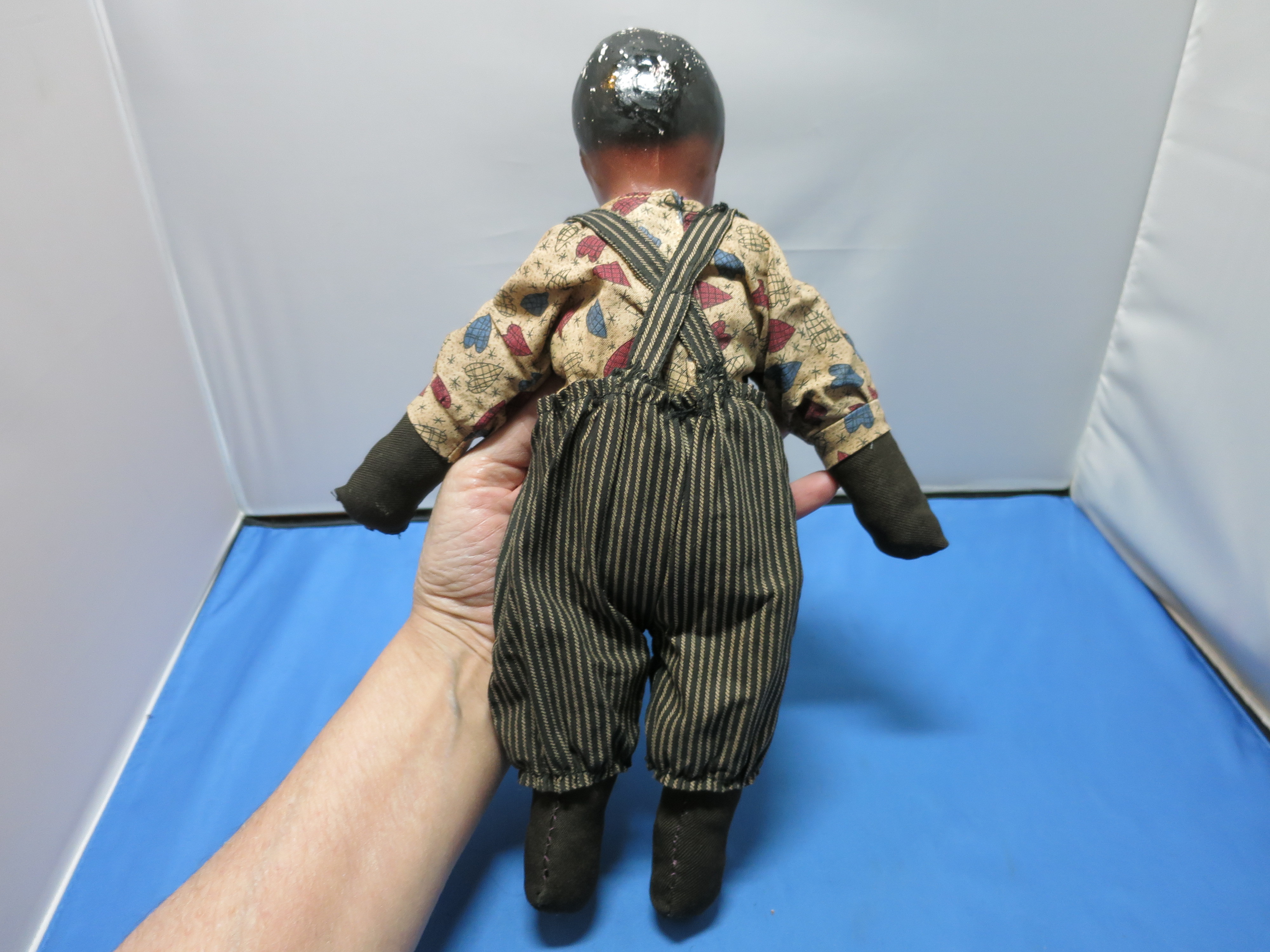 Vintage African American Composition Doll cloth body