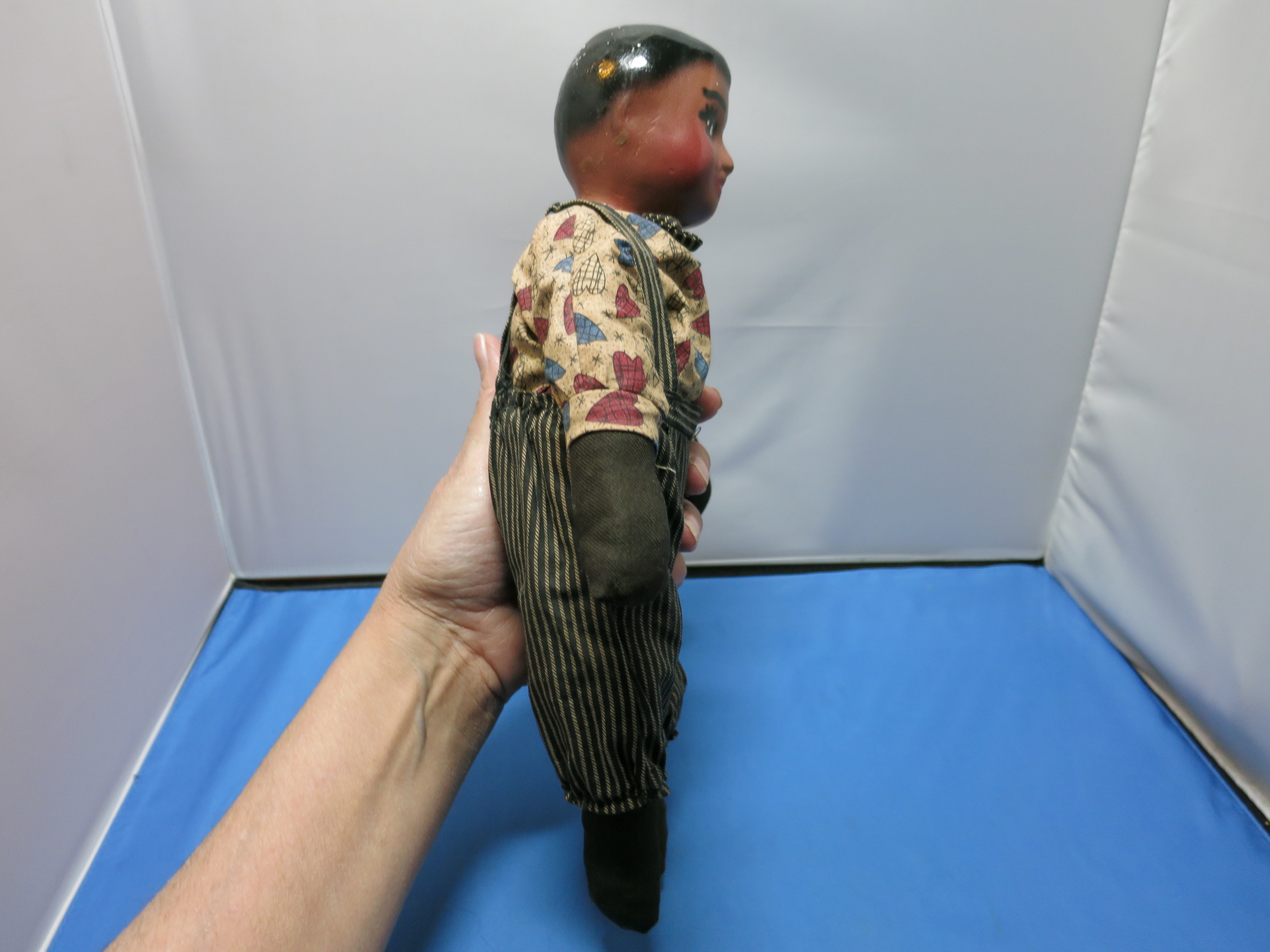 Vintage African American Composition Doll cloth body