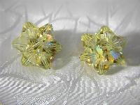 Clip Earrings canary yellow Crystal Borealis