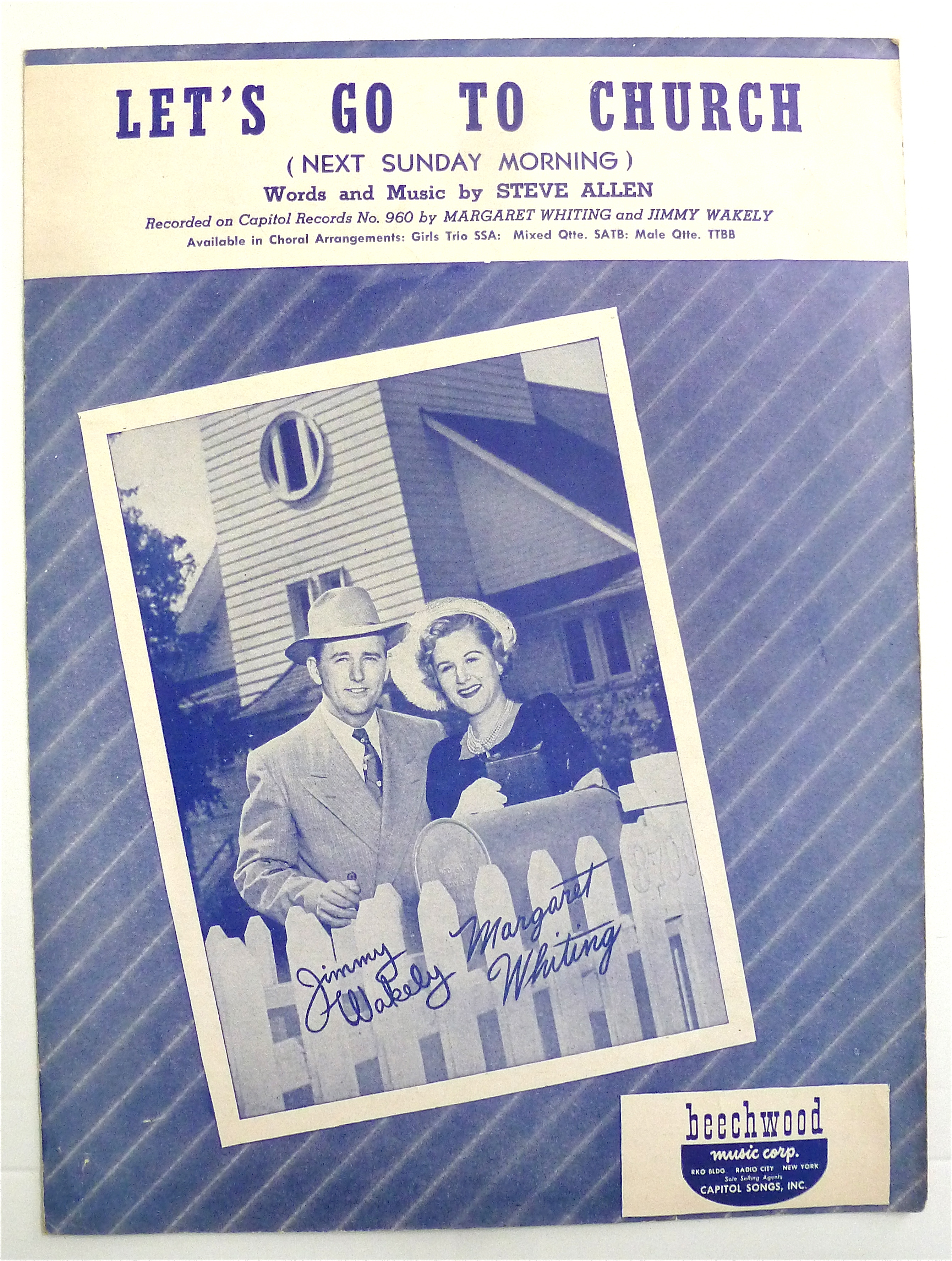 Sheet Music For 1950 Let's Go To Church