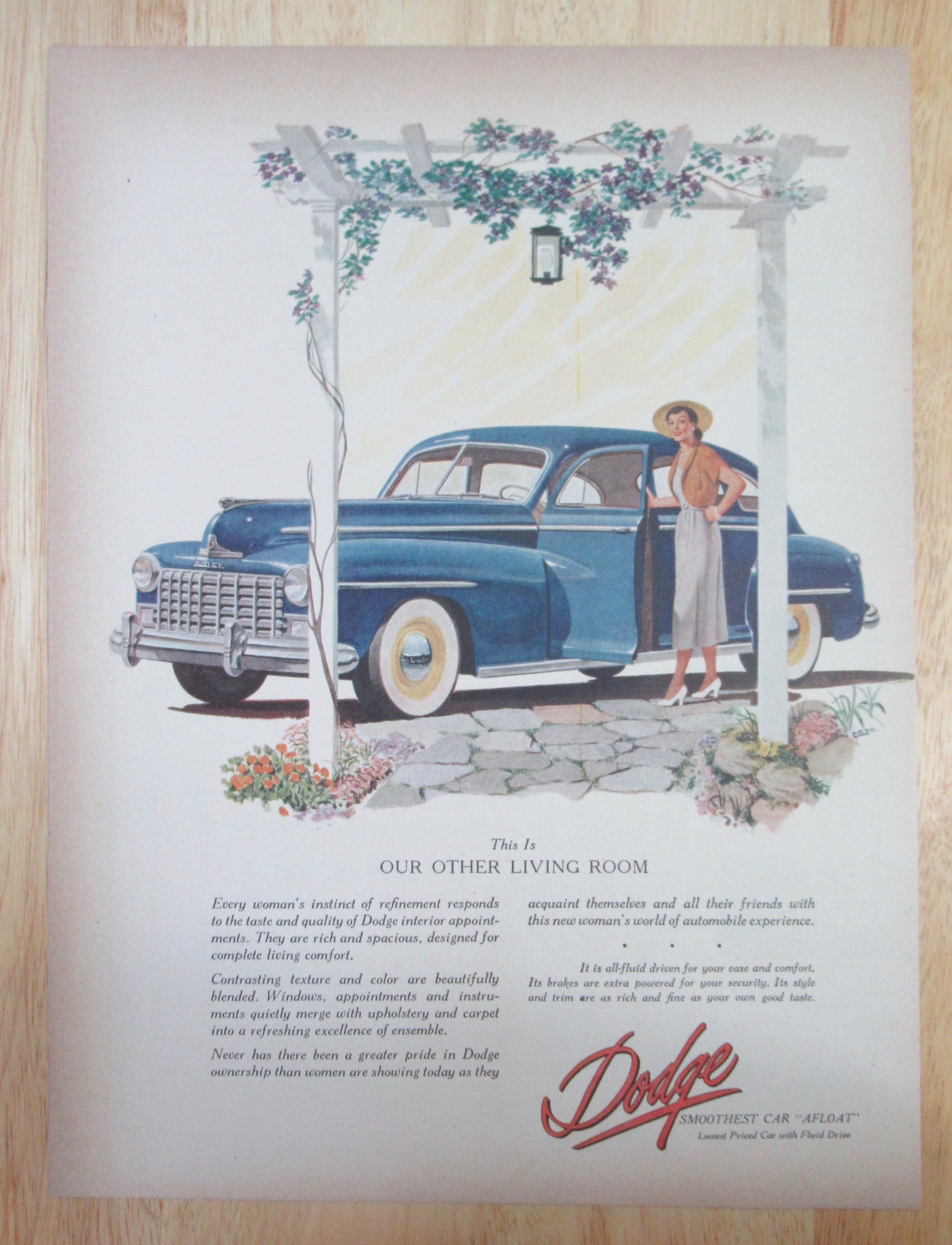 1948 Dodge Automobile with Woman Getting into the Car
