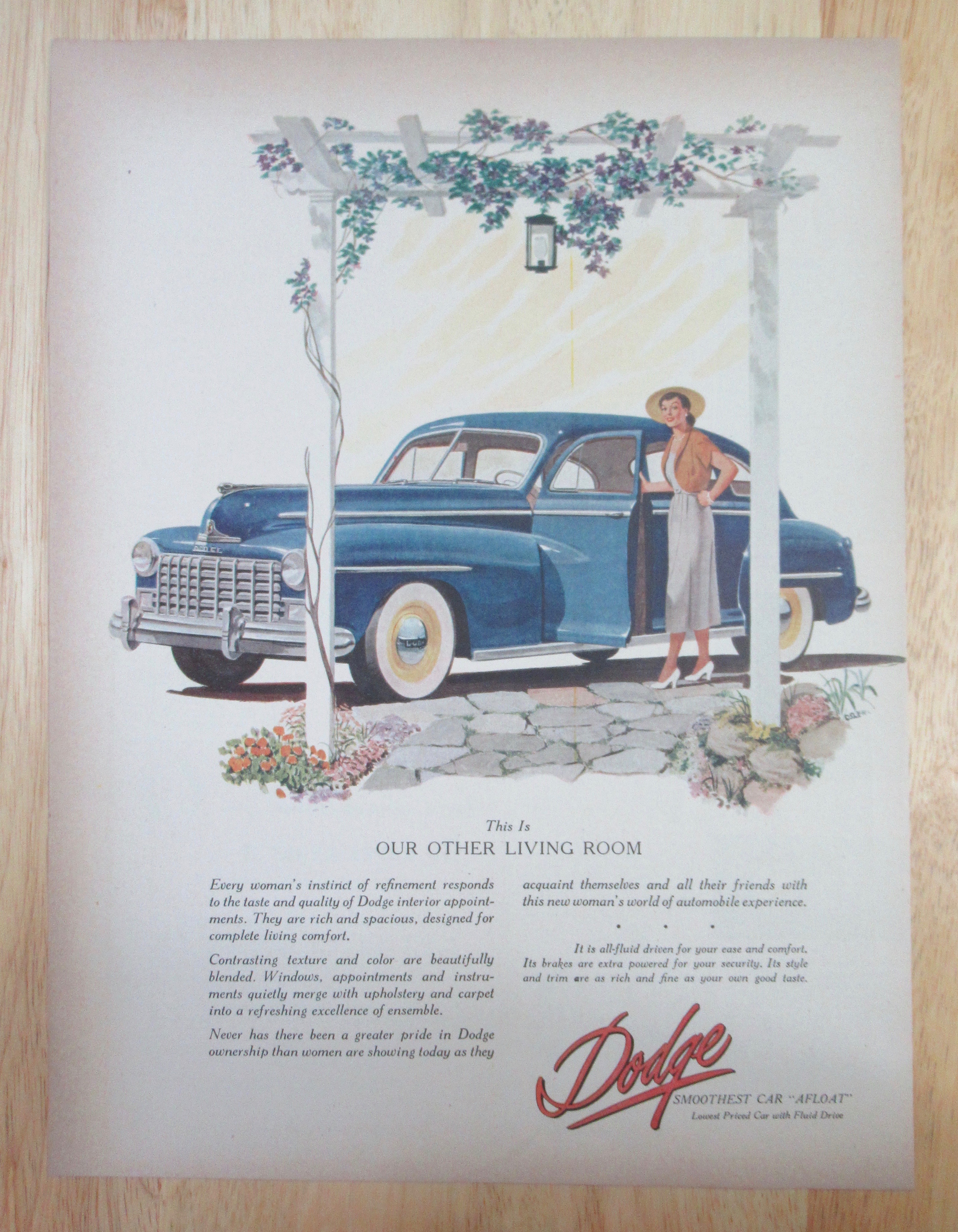 1948 Dodge Automobile with Woman Getting into the Car